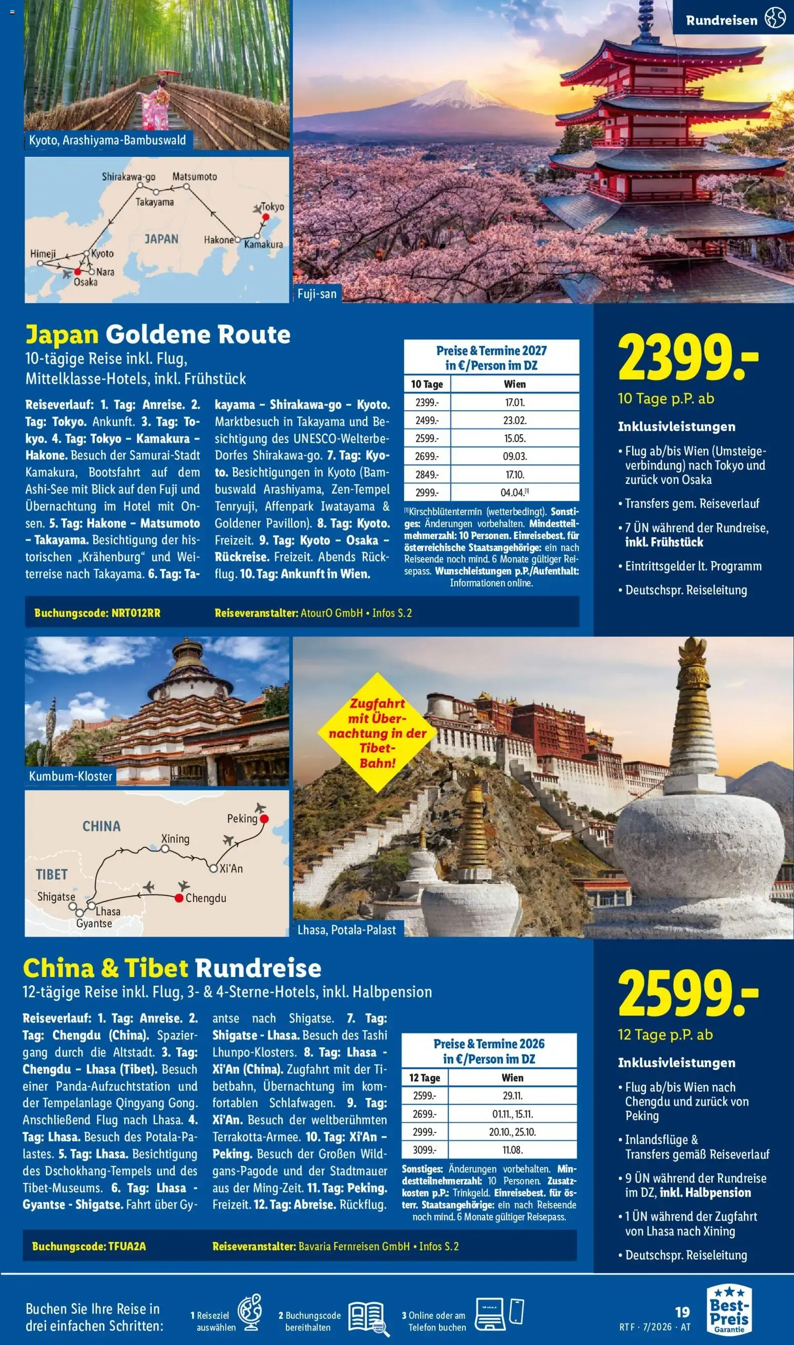 Lidl Juli/August Reise - Highlights ab 15.07.2026 - Angebote ab donnerstag von 15. Juli bis 15. August 2026 - Flugblätt seite  19