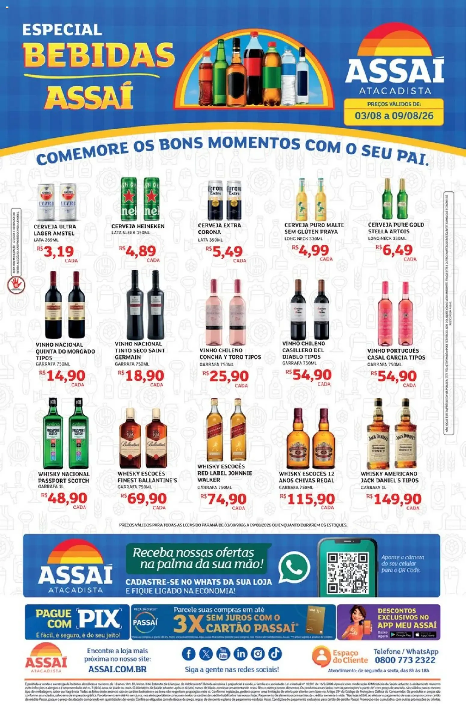 Encarte de Especial Bebidas Assaí 3 de agosto até 9 de agosto 2026 - Pagina 2