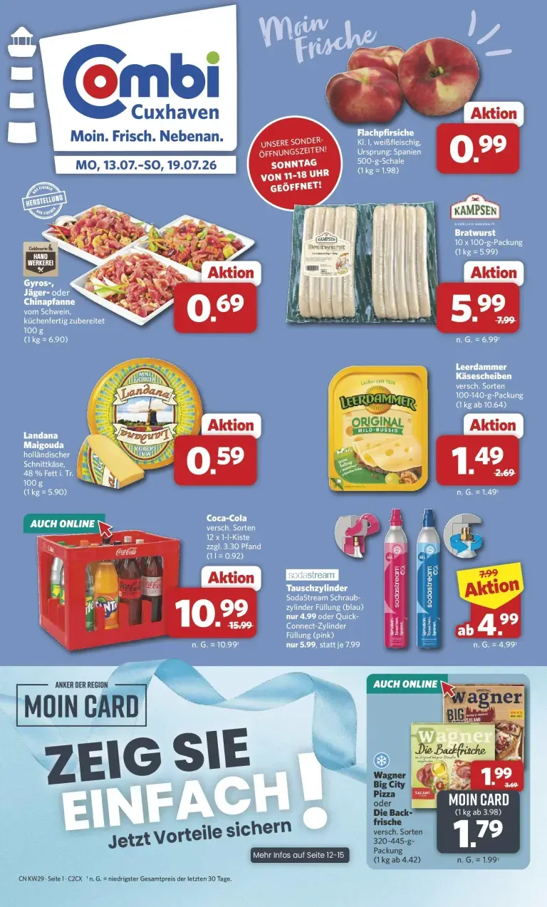 Combi - Cuxhaven Prospekt – von Montag 13.07.2026 bis Sonntag 19.07.2026 von 13. Juli bis 19. Juli 2026 - Prospekt seite 1
