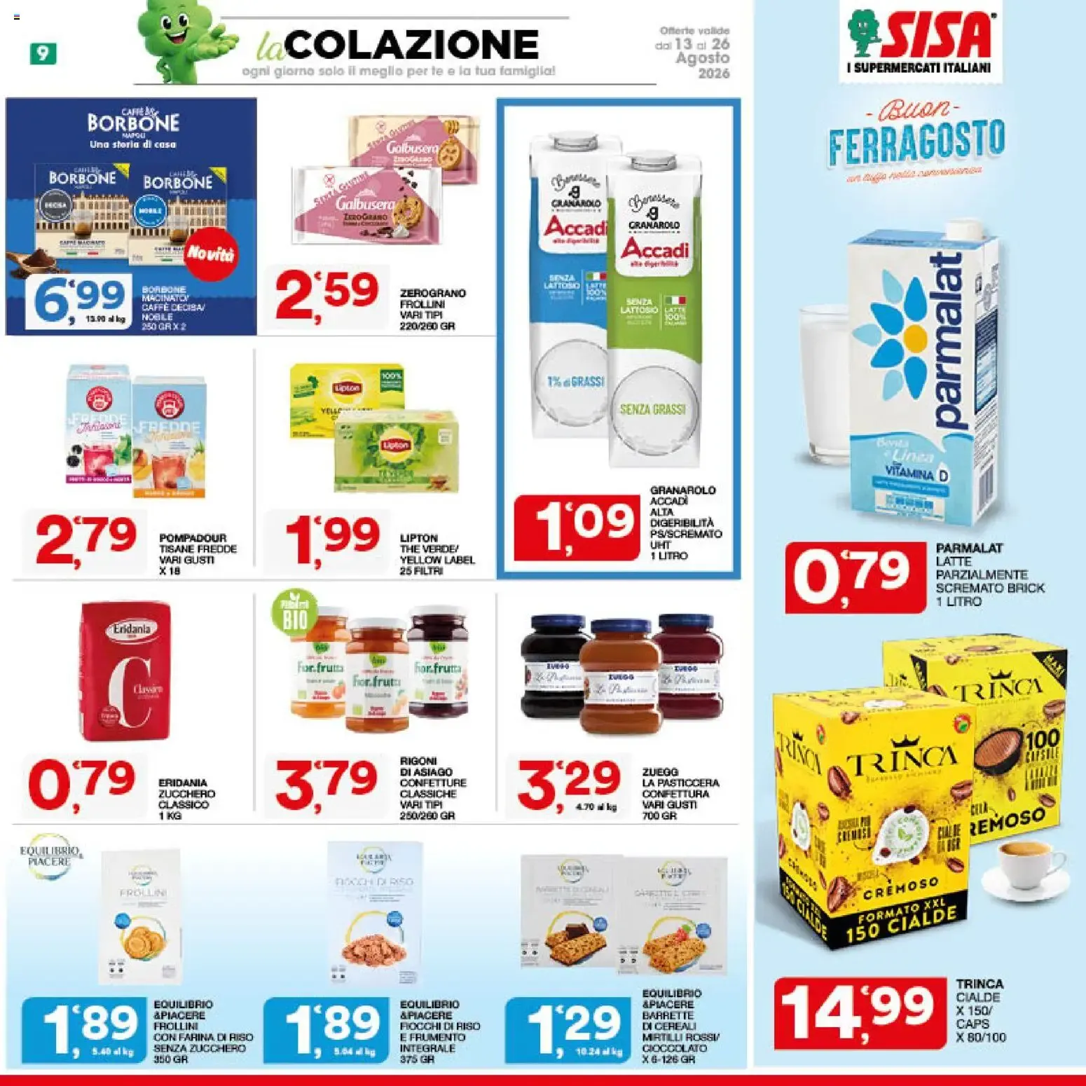 SISA I Supermercati Italiani - Buon Ferragosto da 13 agosto a 26 agosto di 2026 - Pagina del volantino 9