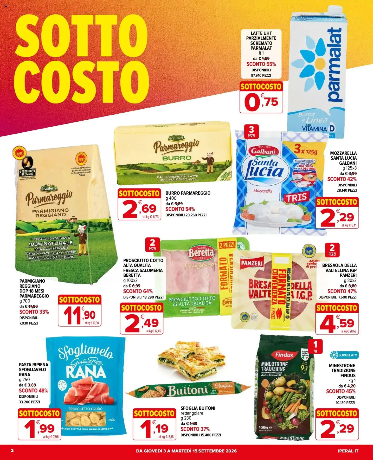 Iperal Supermercati Sotto Costo da 3 settembre a 15 settembre di 2026 - Pagina del volantino 2