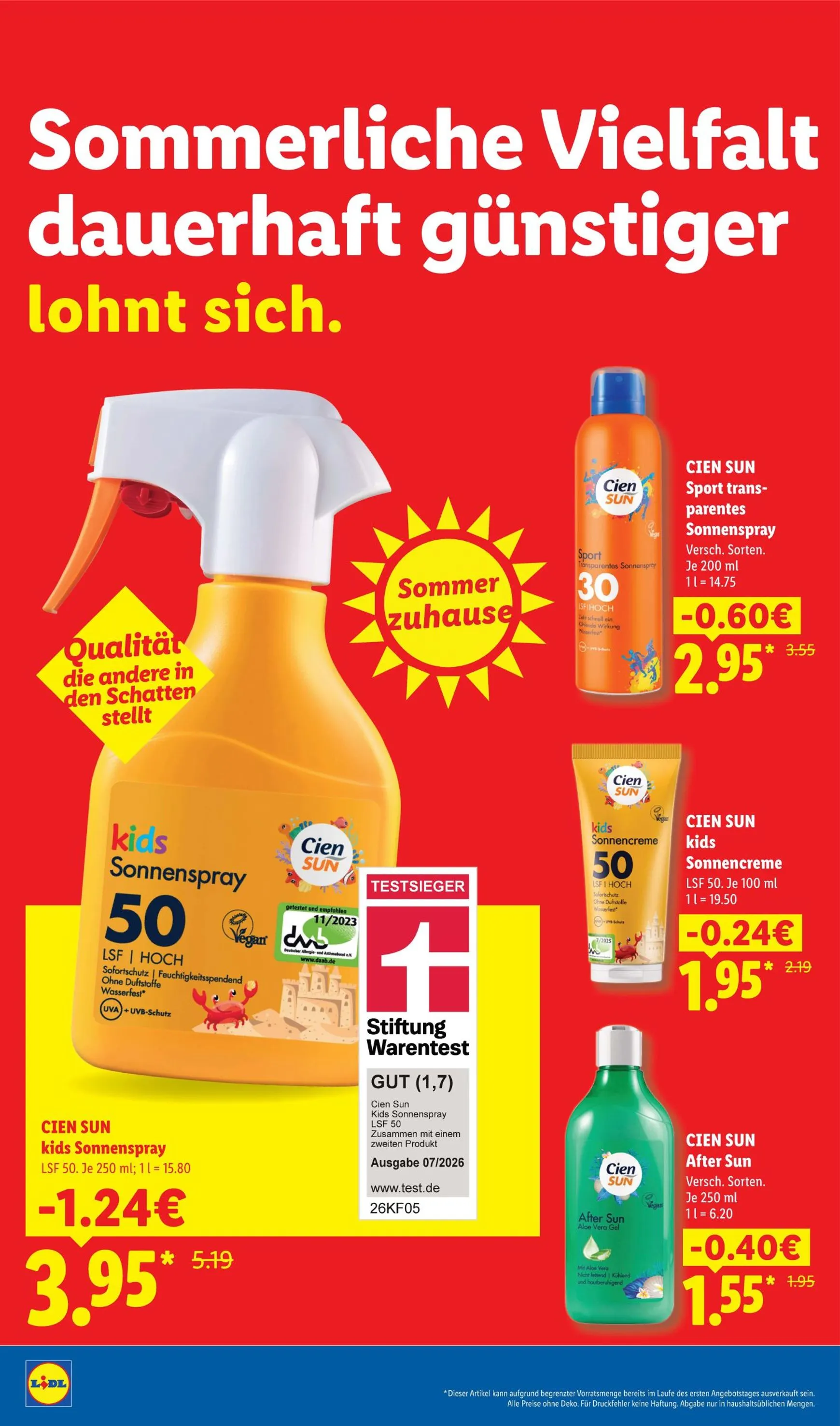 Lidl: Der Preisführer macht Deutschland dauerhaft günstiger! von 1. Juli bis 31. August 2026 - Prospekt seite 2
