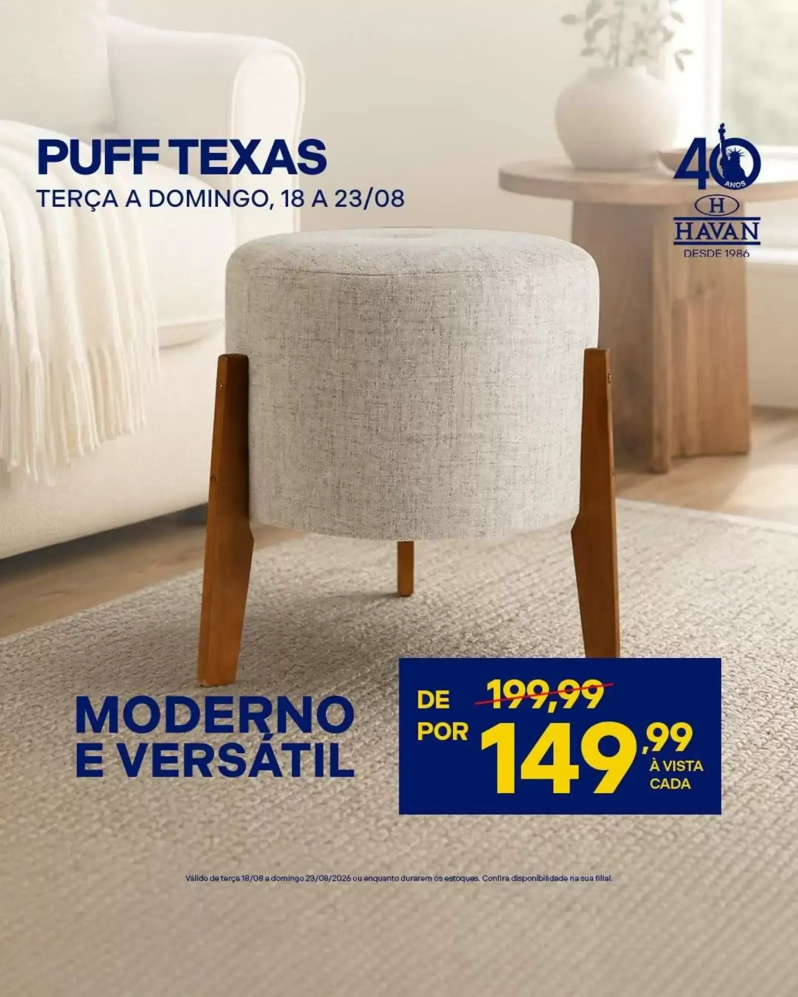 Encarte de Puff Texas Havan 18 de agosto até 23 de agosto 2026 - Pagina 1
