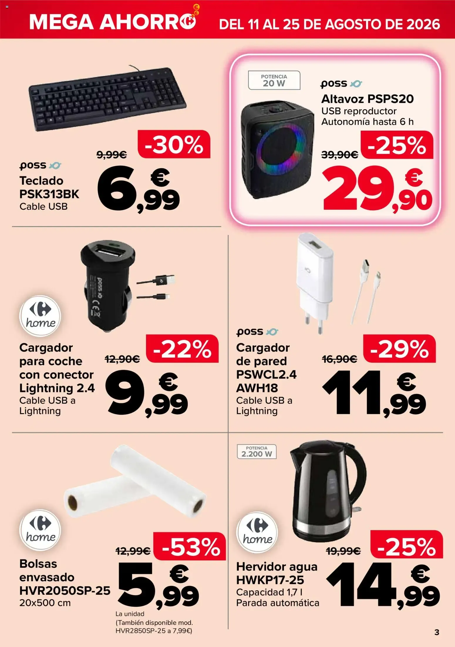 Catálogo de Carrefour Mega Ahorro Top Selección 11 de agosto al 25 de agosto 2026 - Página 3