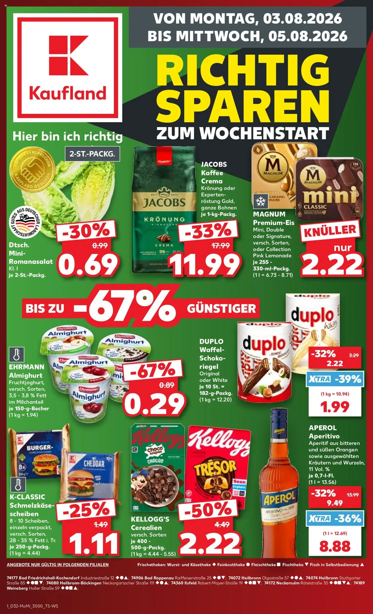 Kaufland: Richtig Sparen zum Wochenstart van 3 augustus tot 5 augustus 2026 - Folder pagina 1