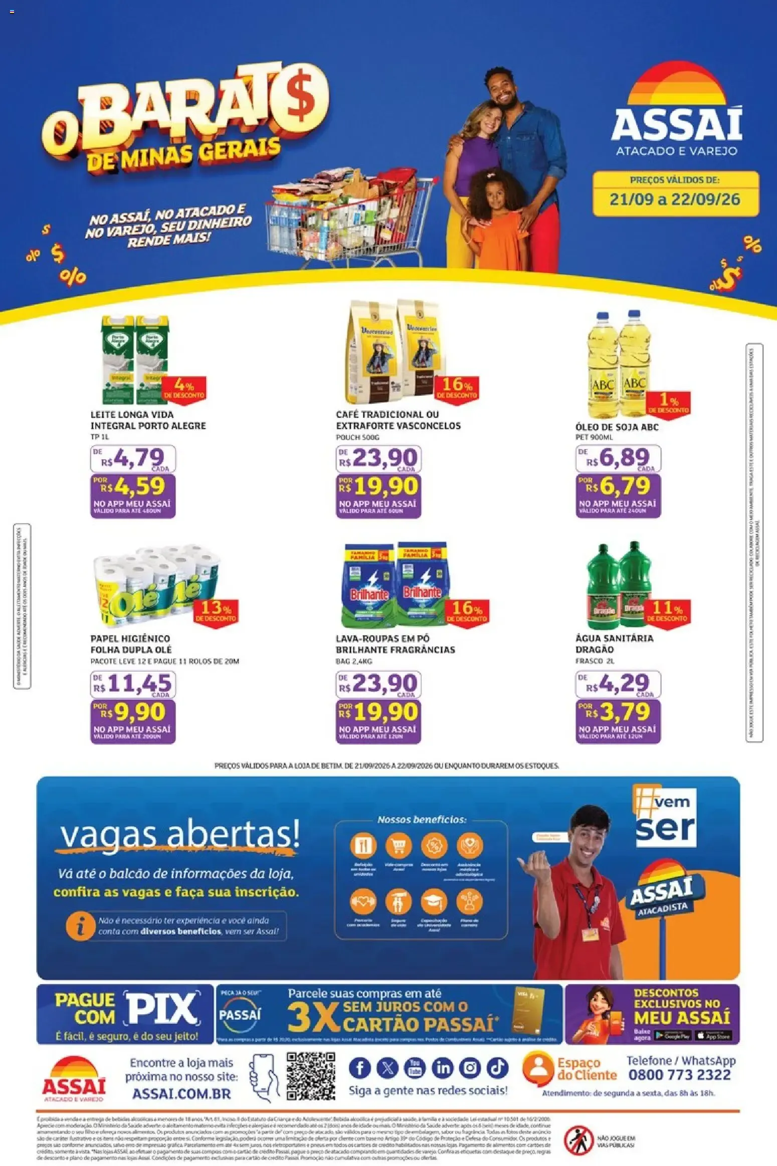 Encarte de Assaí Atacadista ofertas - MG de 21/09/2026 | Promoções Online 21 de setembro até 22 de setembro 2026 - Pagina 1