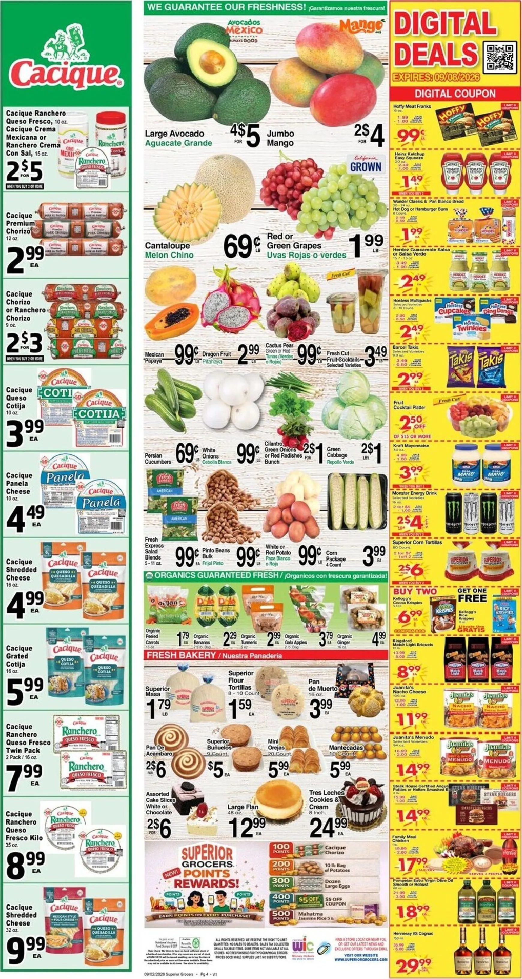Weekly promotion Current Superior Grocers leaflet valid from Wednesday 09/02/2026 to Tuesday 09/08/2026 spanning from September 2 to September 8 2026 - Page 4 for Catalogue 365