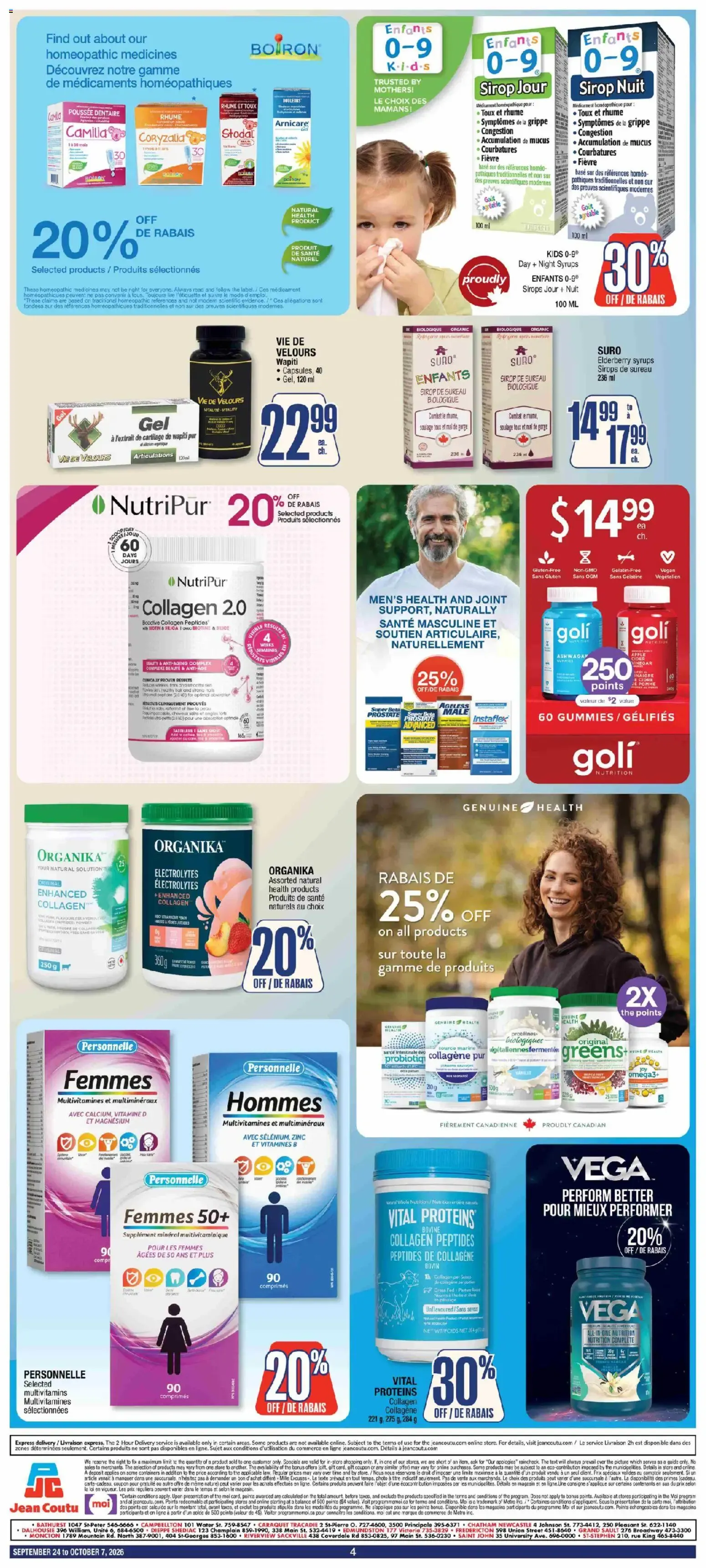 Jean Coutu - Natural products booklet from Sep 24, 2026 > weekly specials & deals from September 24 to October 7 2026 - flyer page 4