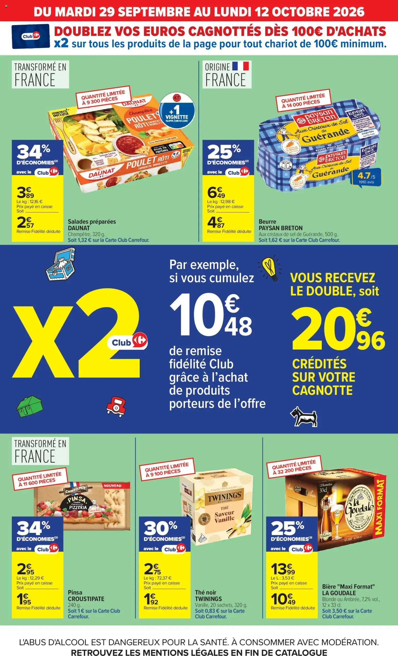 Carrefour Le mois monopoly produits laitiers à partir du 29/09/2026 - promo en ligne du 29 septembre au 12 octobre 2026 - Catalogue page 8