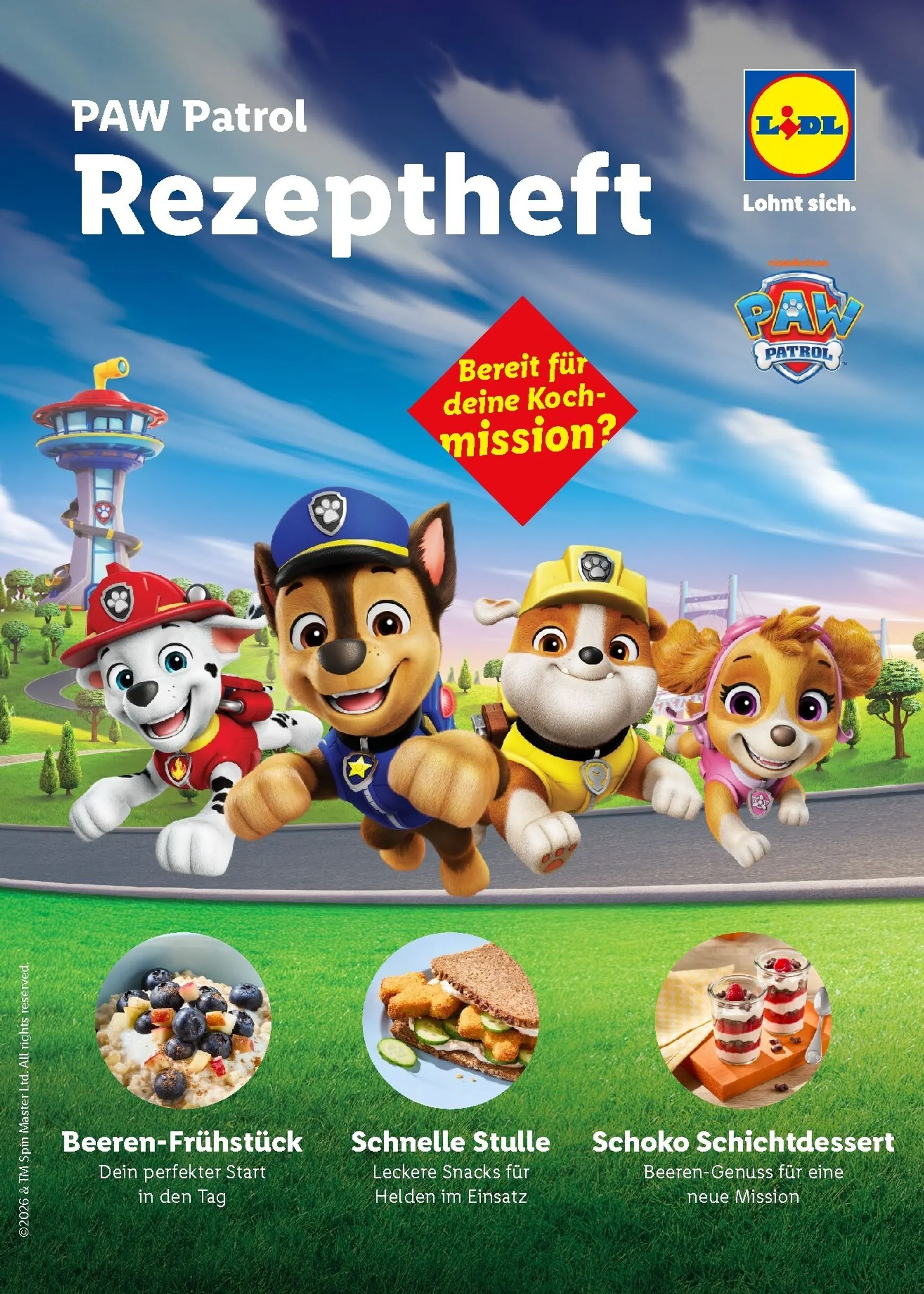 Lidl - Paw Patrol Rezeptheft Prospekt – von Montag 20.07.2026 bis Sonntag 23.08.2026 von 20. Juli bis 23. August 2026 - Prospekt seite 1