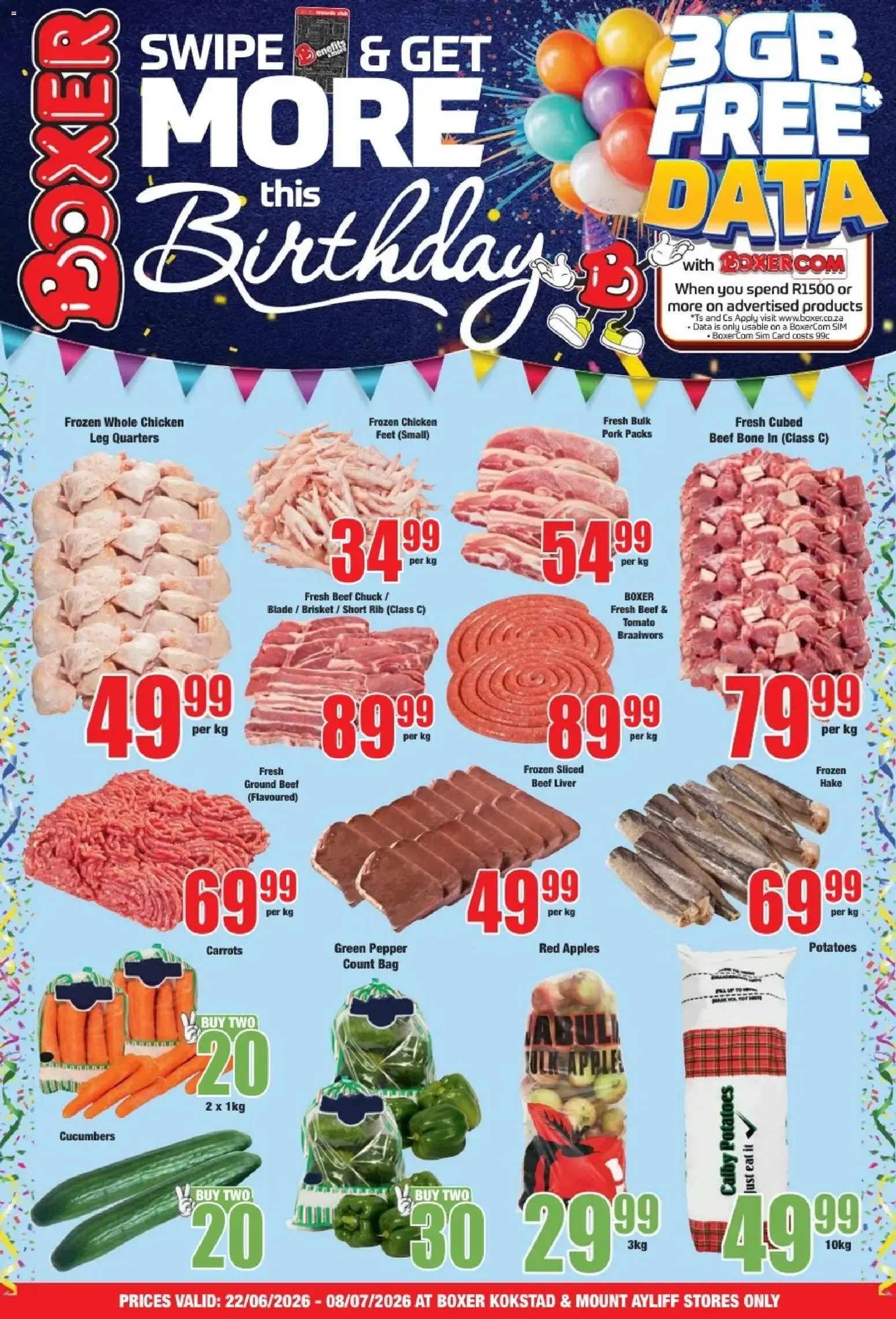 Boxer: Swipe & Get More This Birthday from 22 June to 8 July 2026 - Catalogue Page 1