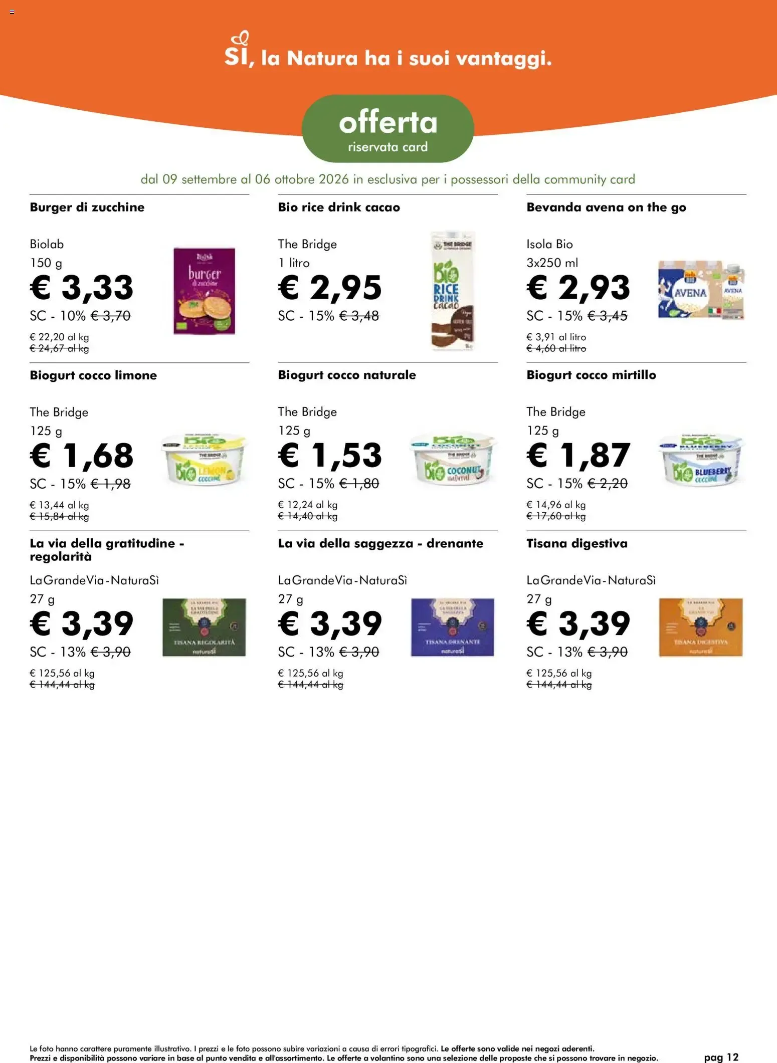 Nuovo Natura Sì volantino dal 09/09/2026 > offerte anteprima 🛍️ da 9 settembre a 6 ottobre di 2026 - Pagina del volantino 12