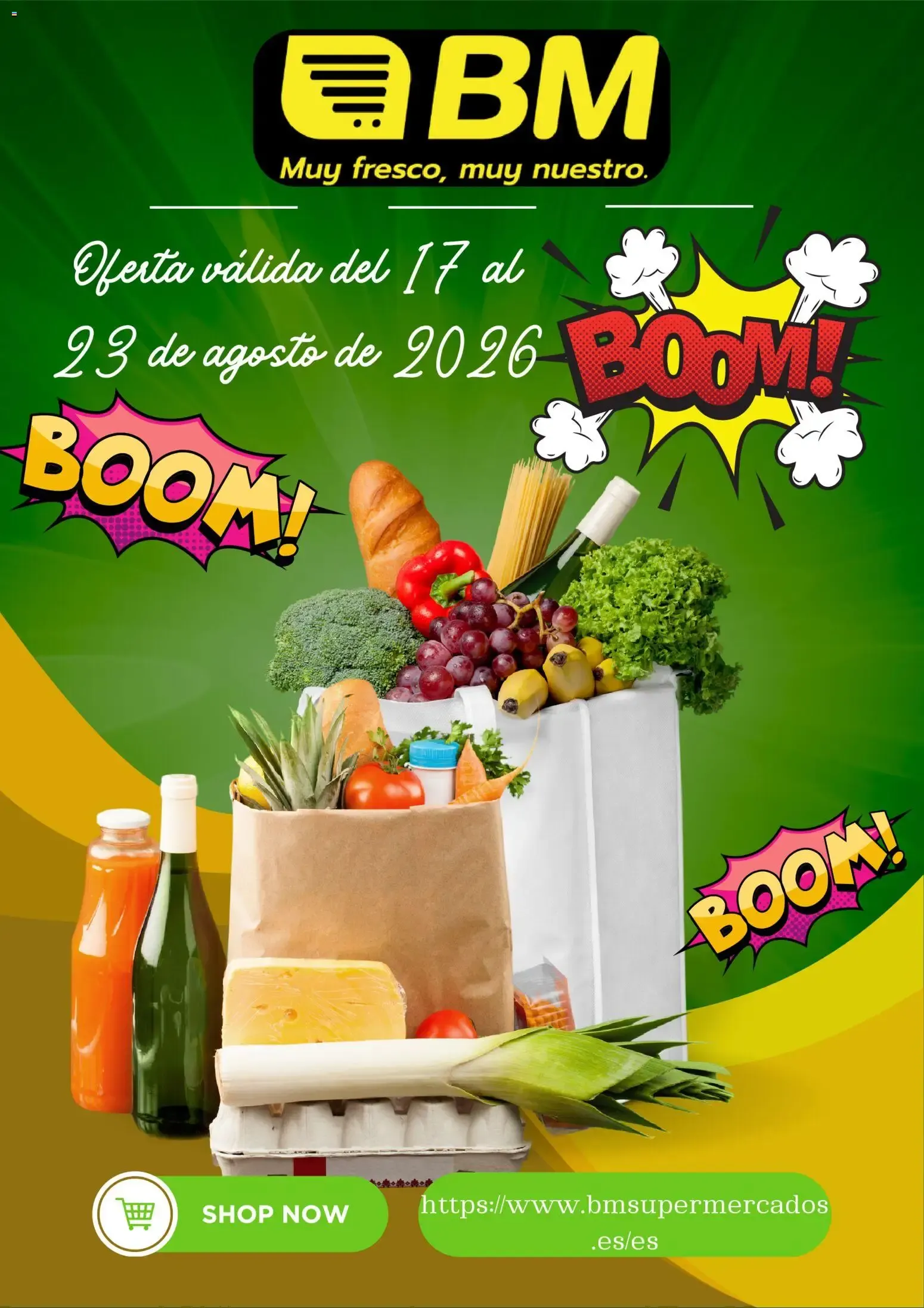 Catálogo de BM Supermercados folleto 17/08/2026 - 23/08/2026 17 de agosto al 23 de agosto 2026 - Página 1
