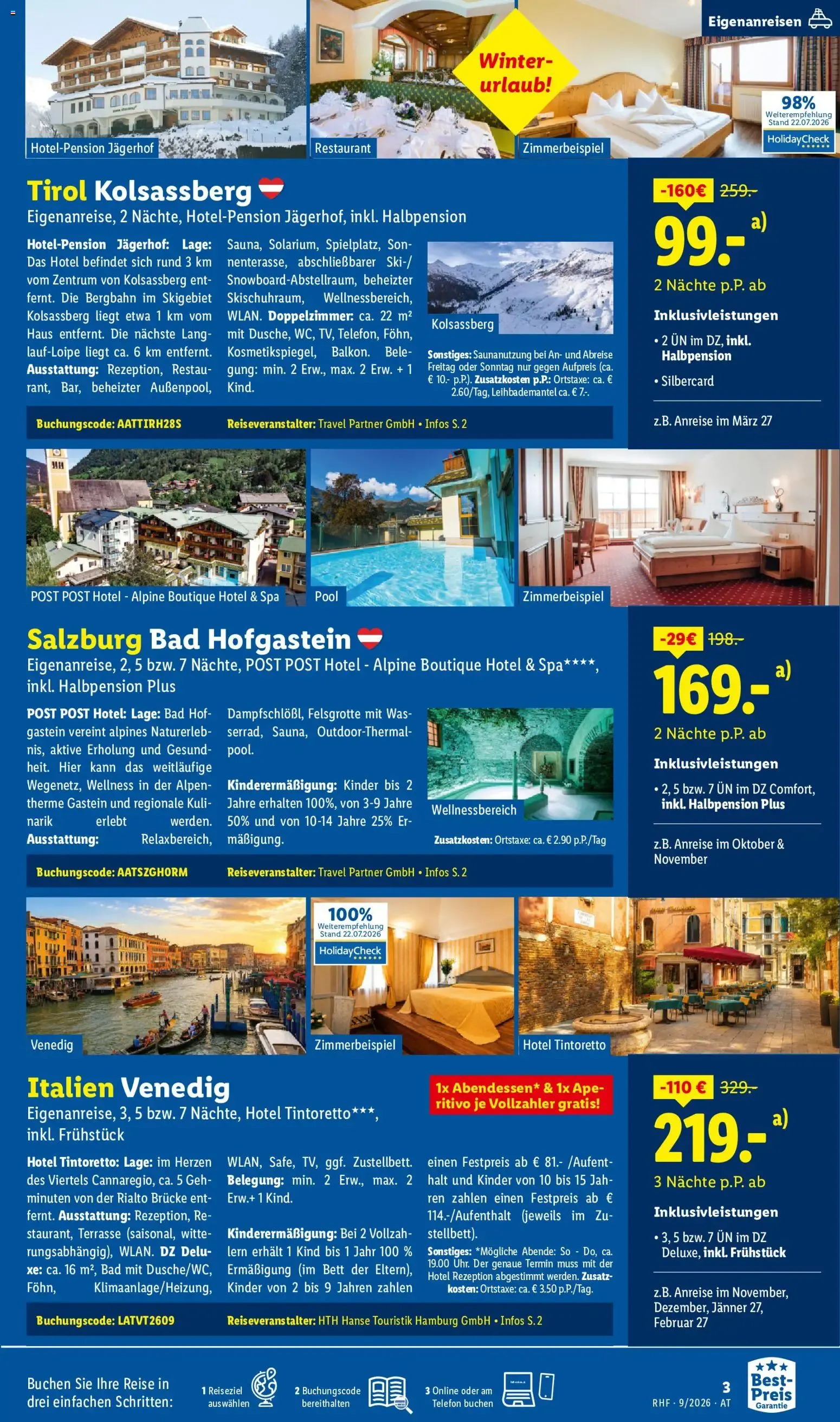 Lidl September Reise - Highlights ab 31.08.2026 - Angebote ab donnerstag von 31. August bis 30. September 2026 - Flugblätt seite  3