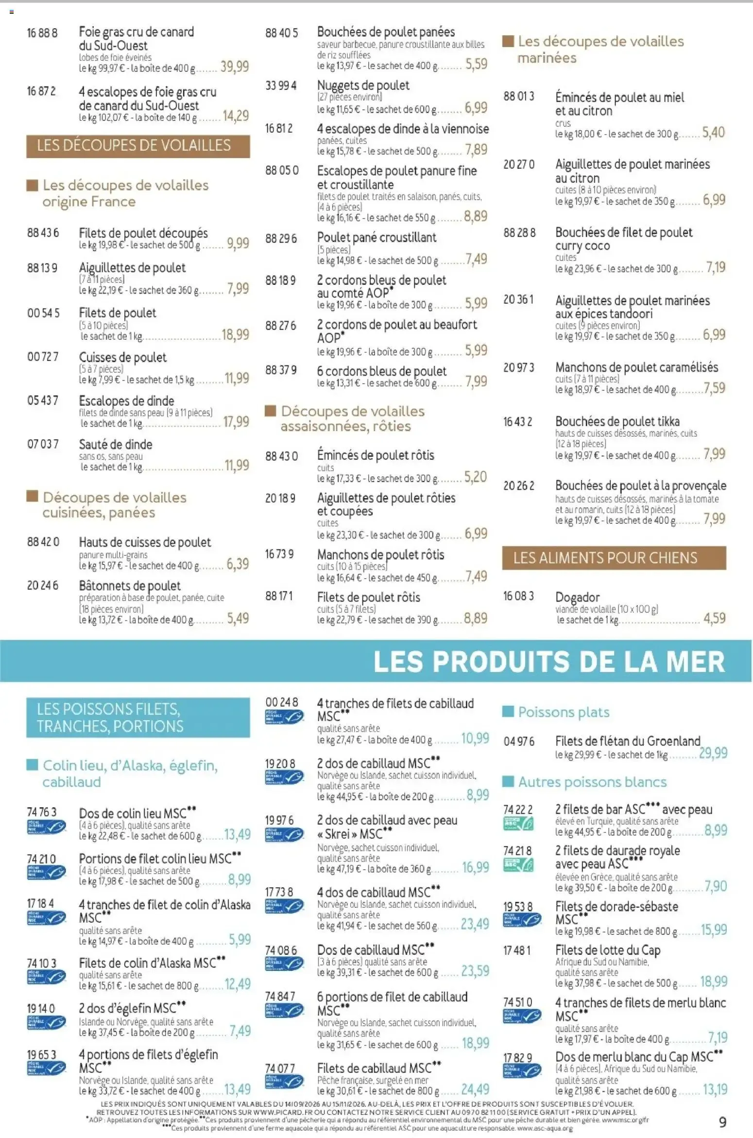 Picard - Catalogue Trimestriel à partir du 14/09/2026 - promo en ligne du 14 septembre au 15 novembre 2026 - Catalogue page 9