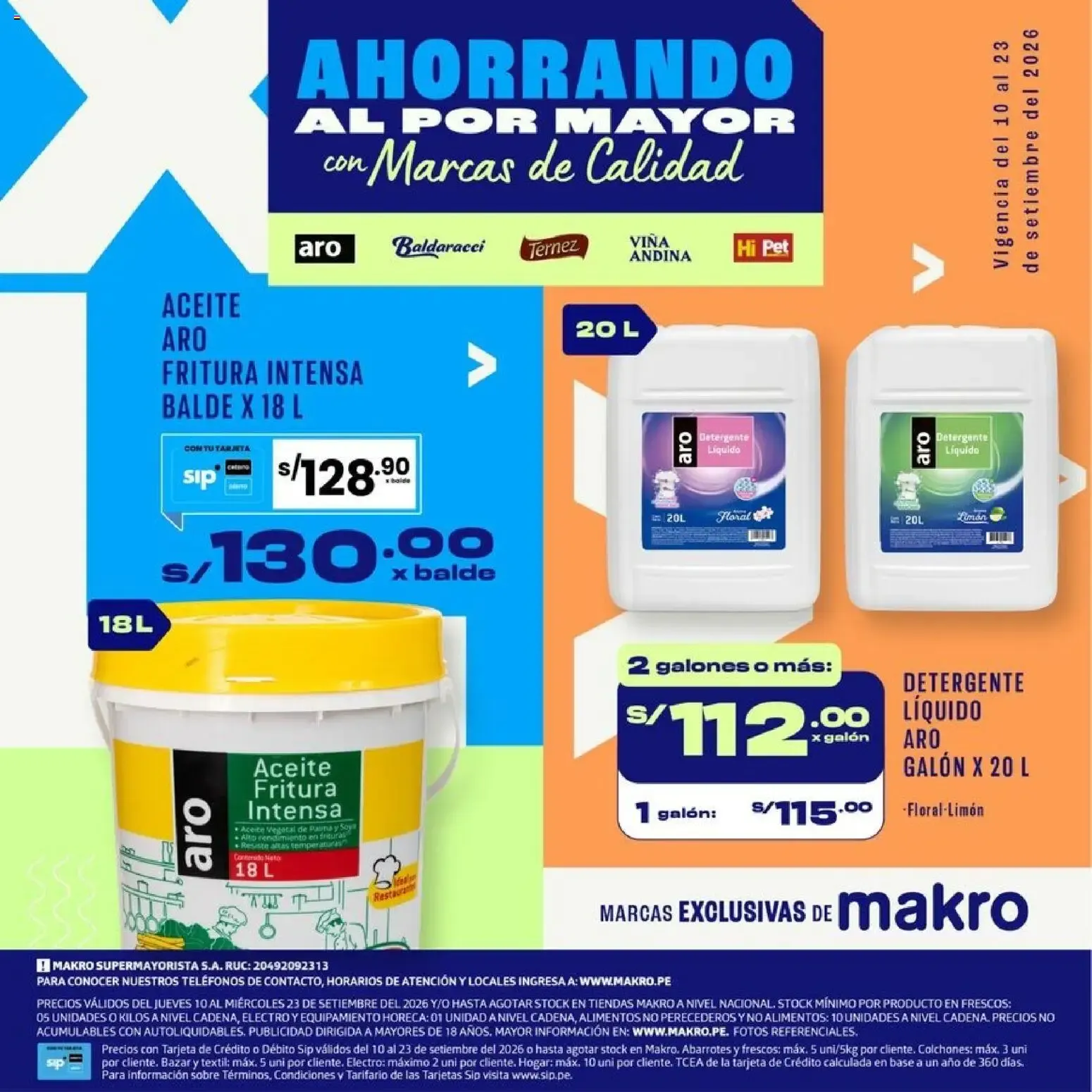 Catalogo de Makro - Ahorrando al por mayor con Marcas de Calidad 10 de setiembre al 23 de setiembre 2026 - Pag 1