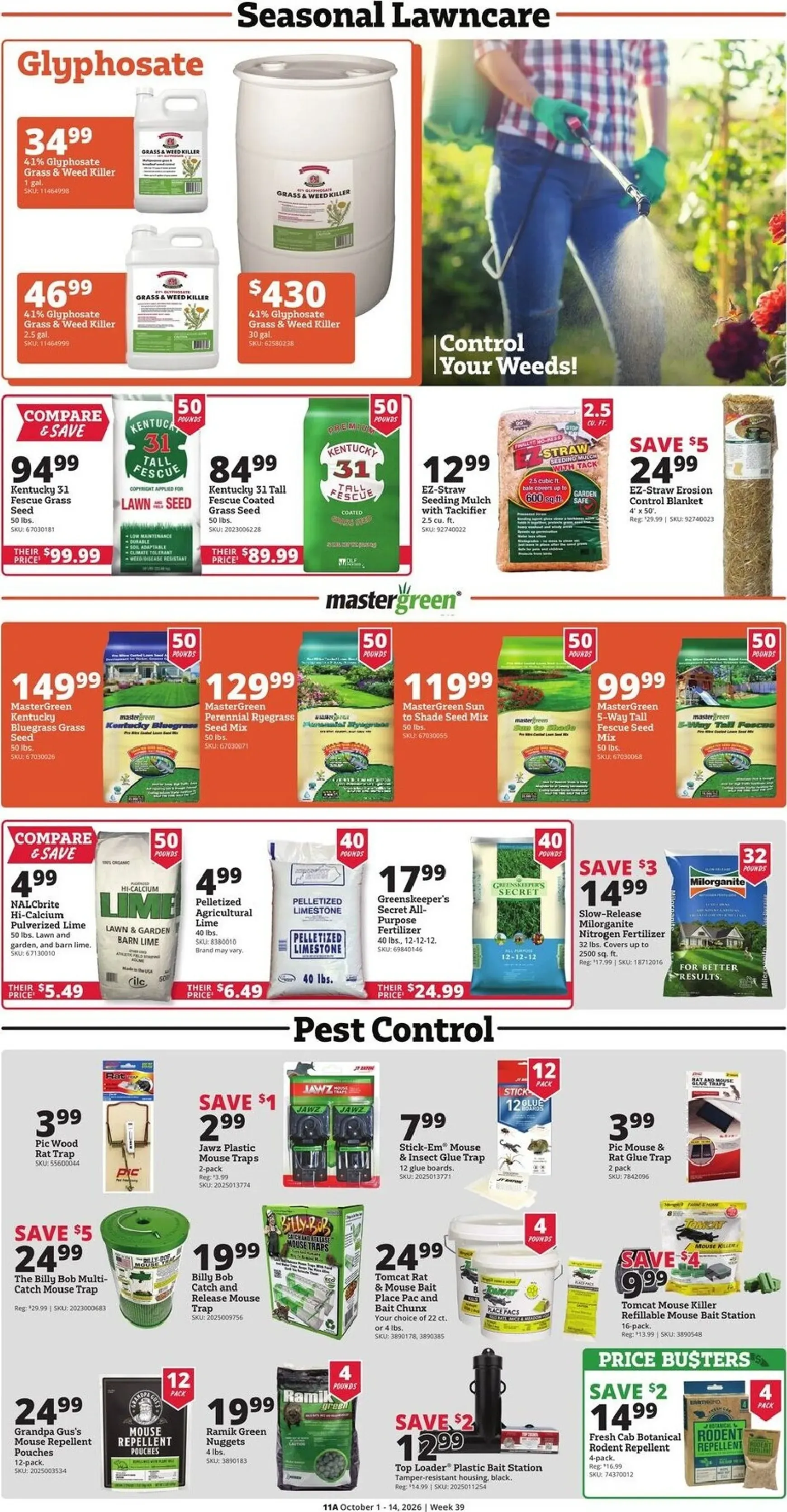Weekly promotion Current Rural King leaflet valid from Thursday 10/01/2026 to Wednesday 10/14/2026 spanning from October 1 to October 14 2026 - Page 11 for Catalogue 365