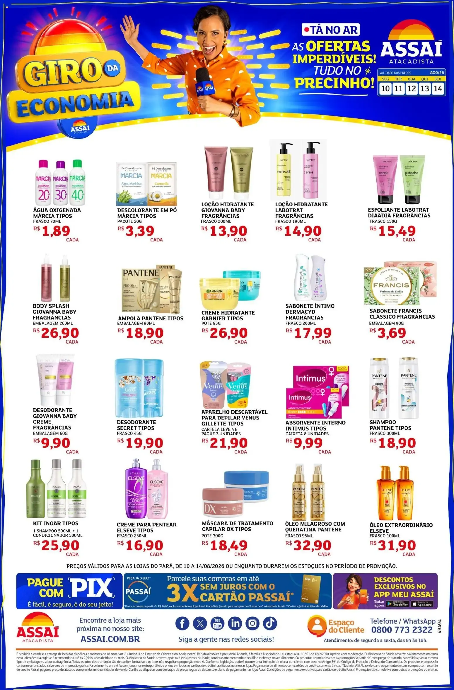 Encarte de Assaí Atacadista - Giro da Economia 10 de agosto até 14 de agosto 2026 - Pagina 1