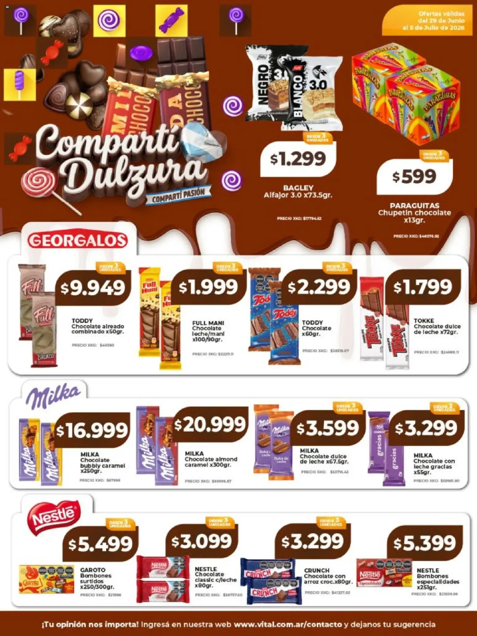 Ofertas de Vital - Compartí dulzura || del 29/06/2026 - 05/07/2026 || Catálogo 29 de junio al 5 de julio 2026 - Página 3 del catálogo