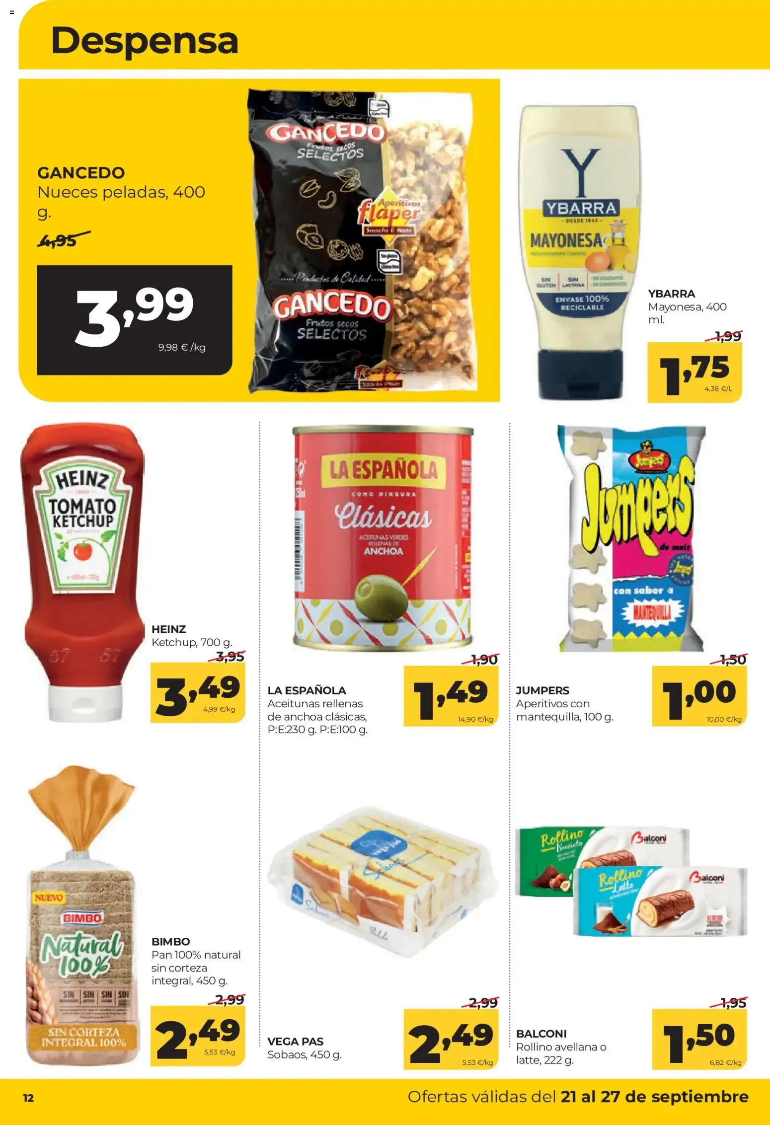 Catálogo de Alimerka folleto del 21/09/2026 | Catálogo 21 de septiembre al 27 de septiembre 2026 - Página 12