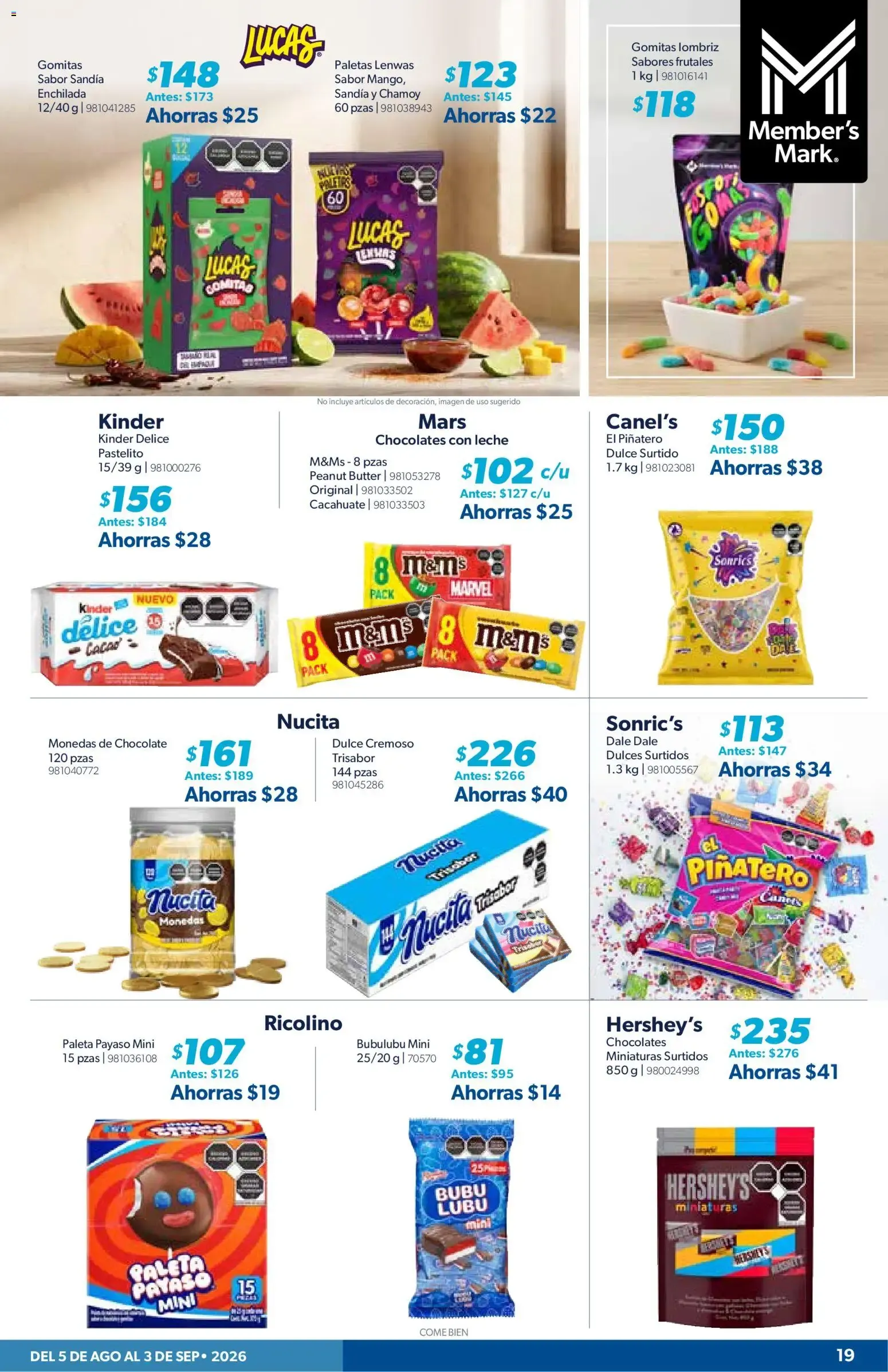 Catálogo de CUPONERA SAMS | Folleto de 05/08, Ofertas Agosto 2026 5 de agosto al 3 de septiembre 2026 - Pagina 19