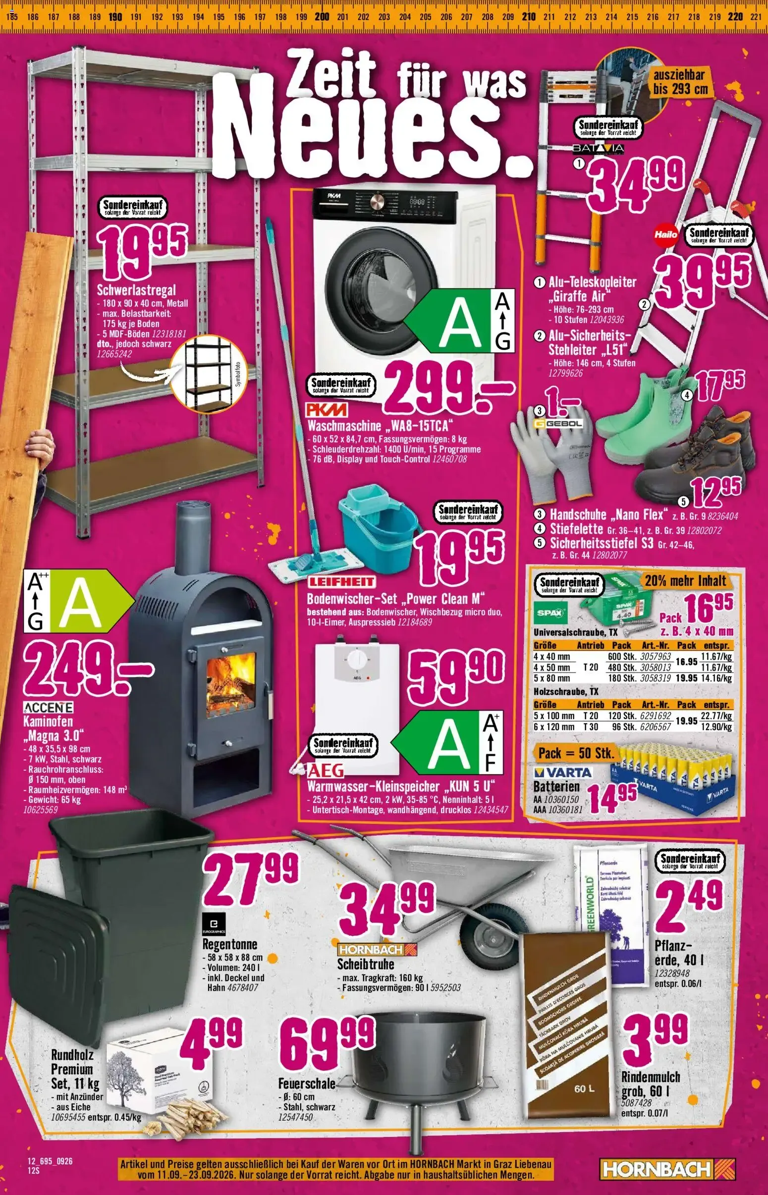 Hornbach Große Neueröffnung Graz Liebenau von 11. September bis 23. September 2026 - Flugblätt seite  11