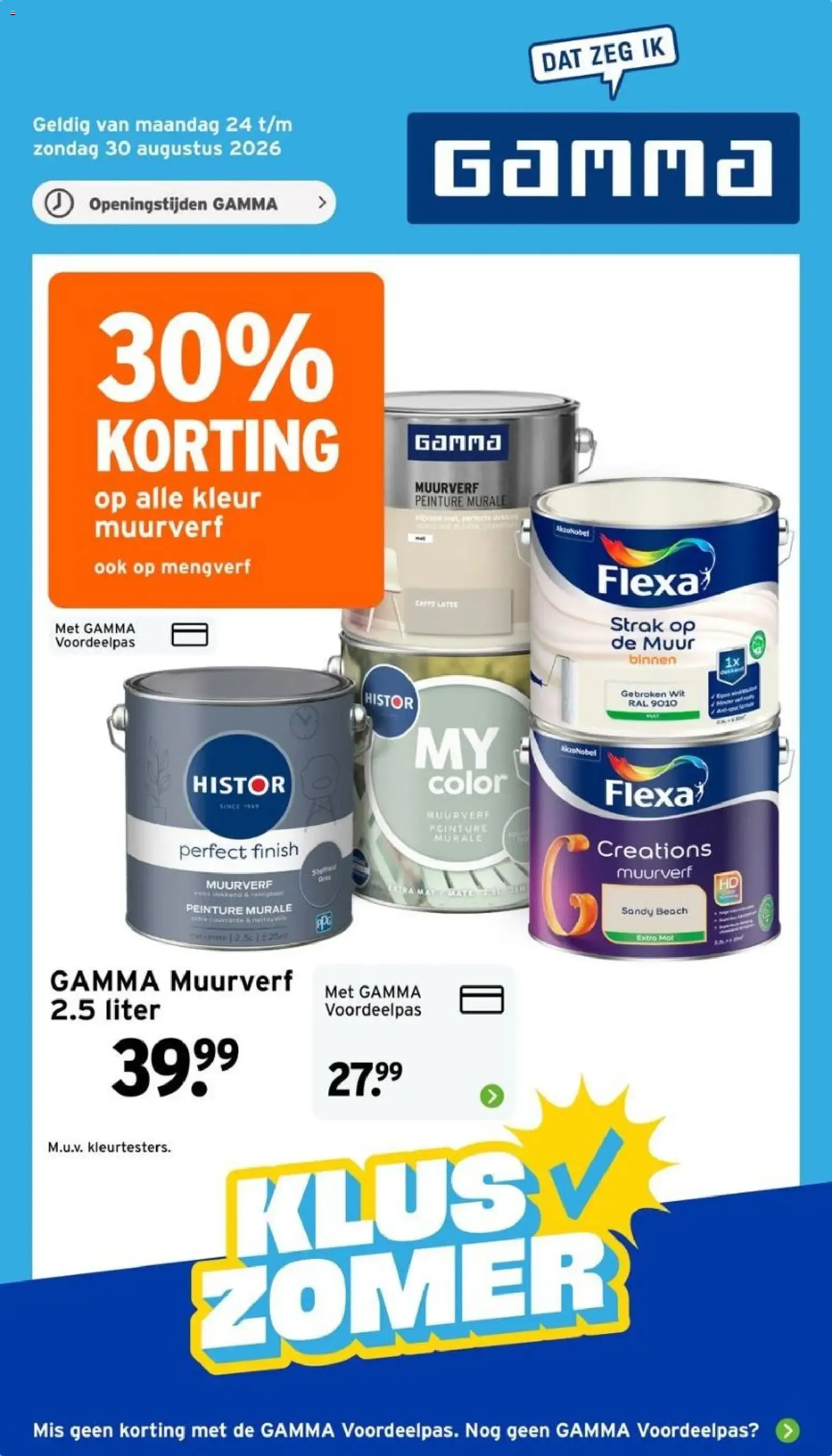 GAMMA Klus Zomer: 30% Descuento en Pintura Mural
