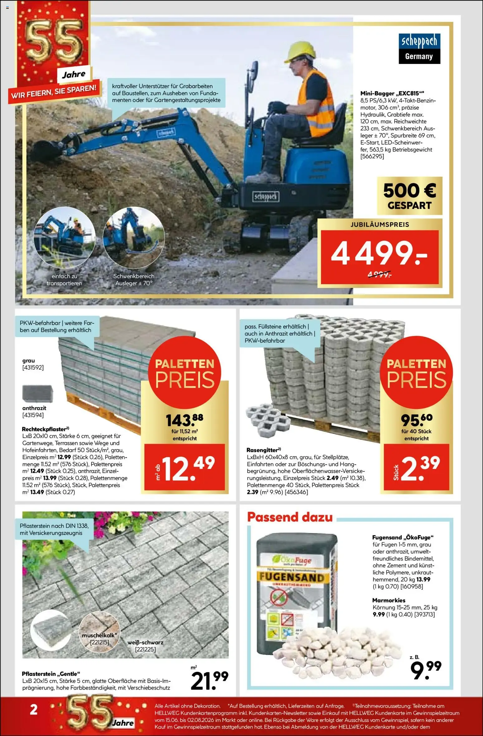 Hellweg: Bauprojekt & Angebote zum 55. Jubiläum von 22. Juni bis 27. Juni 2026 - Prospekt seite 2