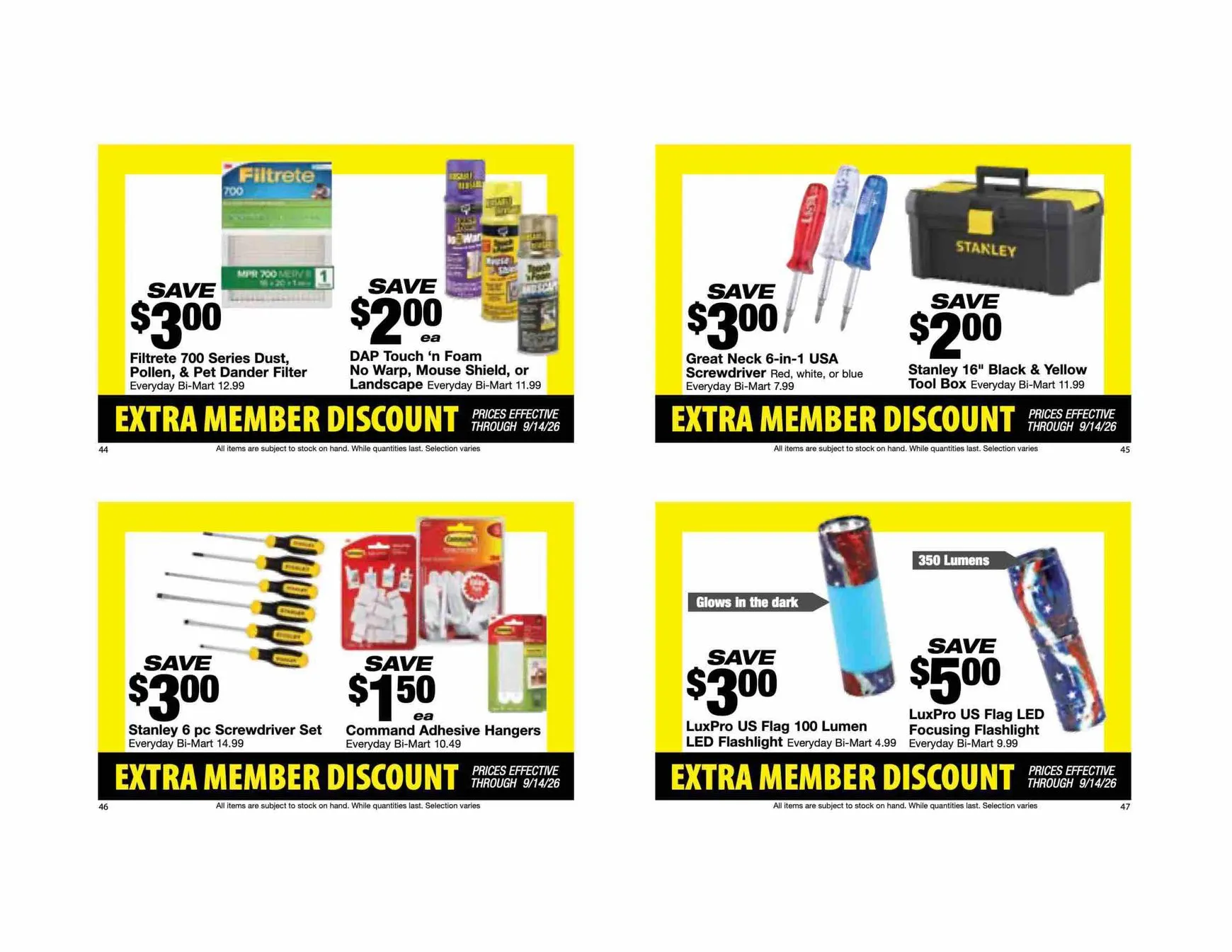 Weekly ad Current Bi-Mart - Extra member discount book leaflet valid from Tuesday 08/25/2026 to Monday 09/14/2026 from August 25 to September 14 2026 - Page 13