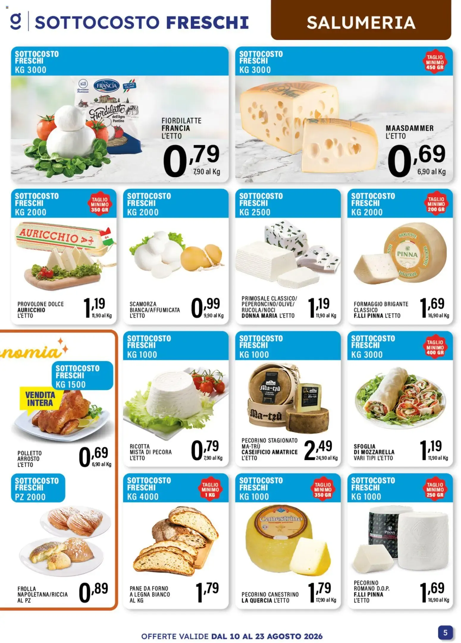 GECOP SUPERMERCATI - SOTTO COSTO FRESCHI da 10 agosto a 23 agosto di 2026 - Pagina del volantino 5