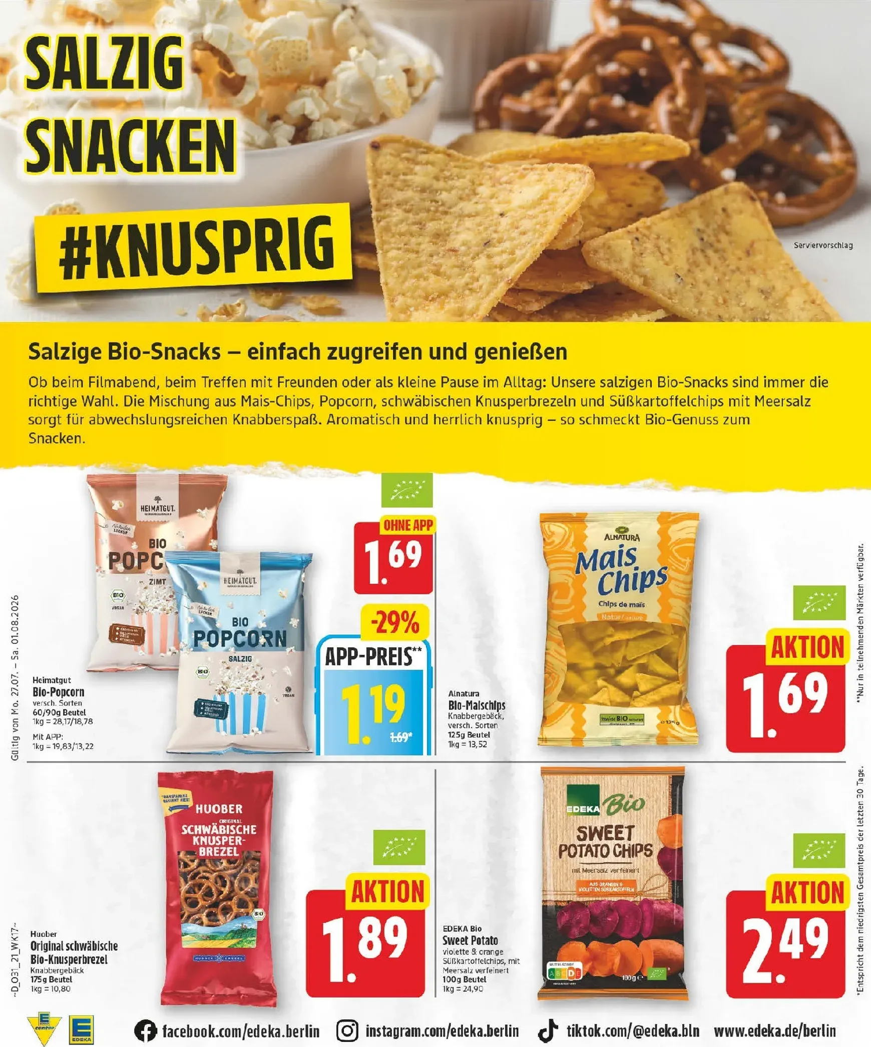 Edeka Prospekt – von Montag 27.07.2026 bis Samstag 01.08.2026 von 27. Juli bis 1. August 2026 - Prospekt seite 21
