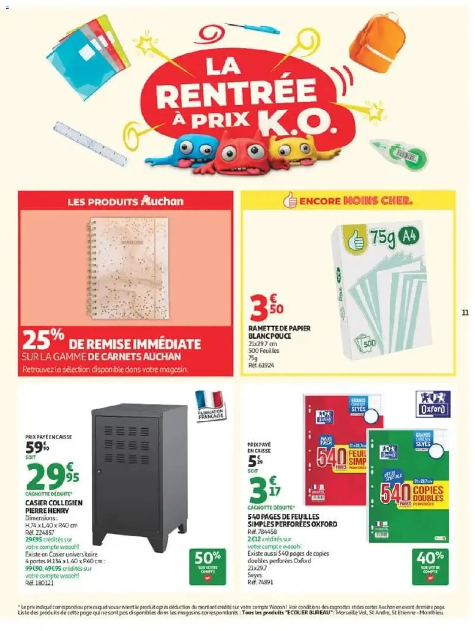 Auchan Rentrée scolaire hypers à partir du 25/08/2026 - promo en ligne du 25 août au 6 septembre 2026 - Catalogue page 13