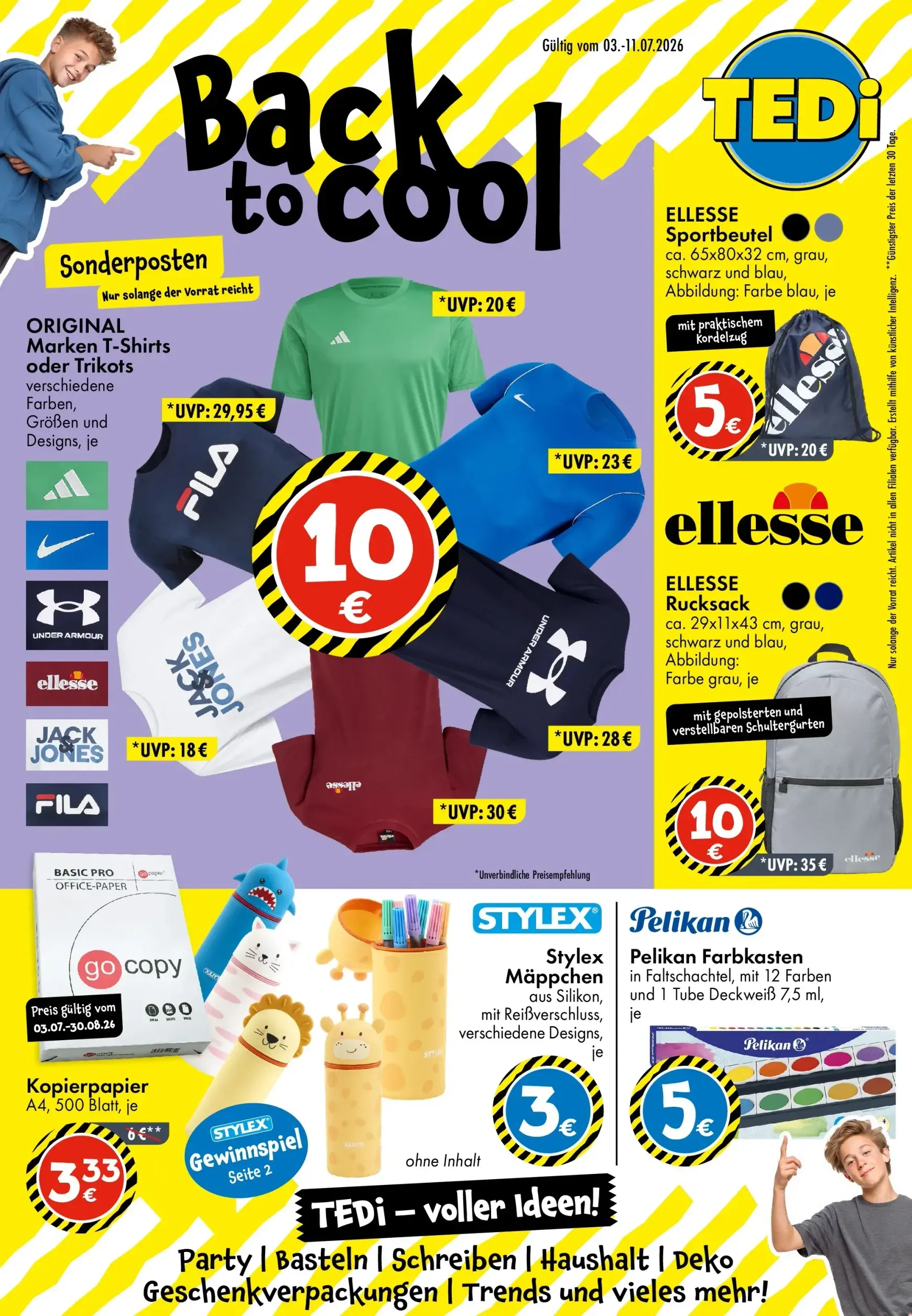 TEDi Back to Cool von 3. Juli bis 11. Juli 2026 - Prospekt seite 1