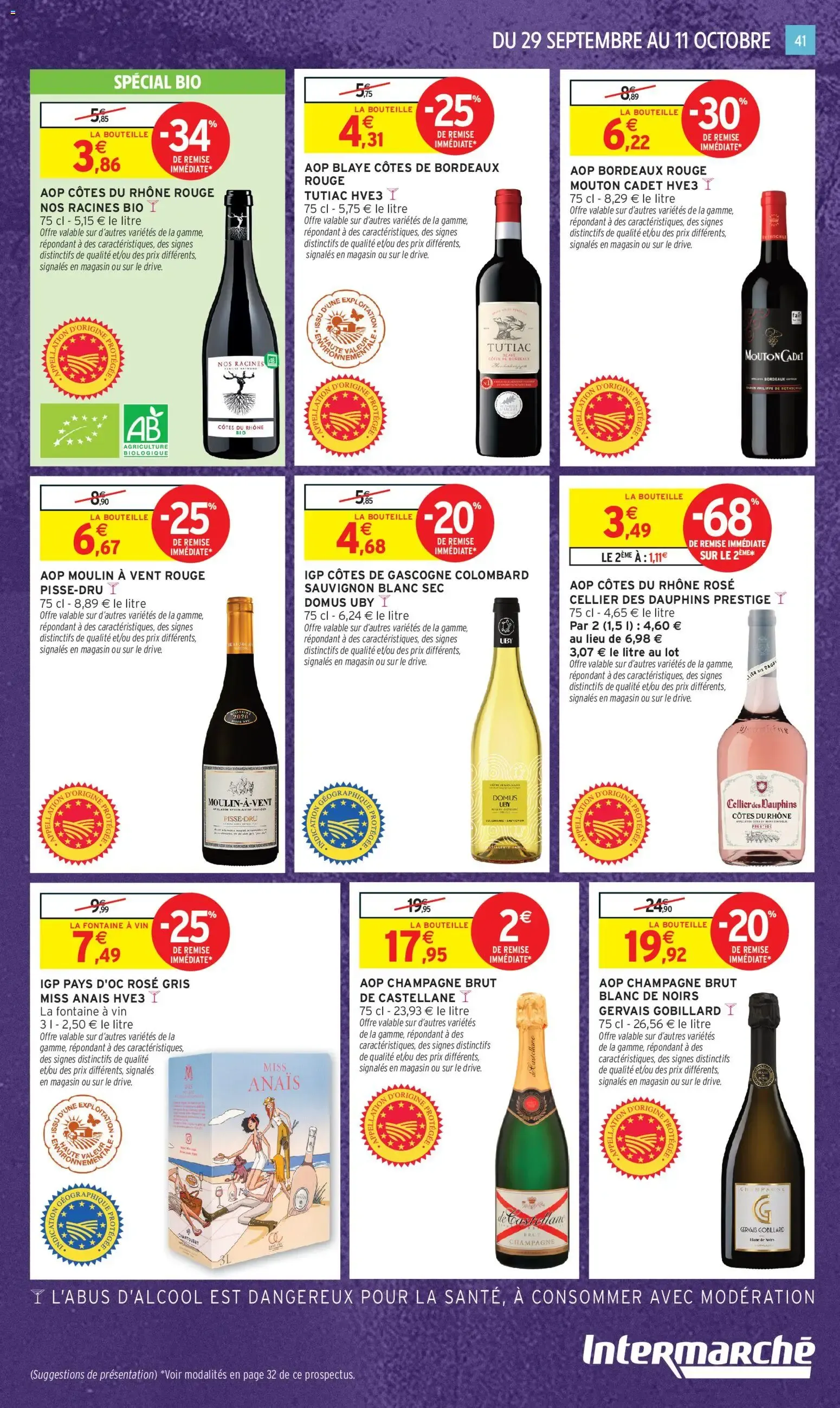 Intermarché - Anniversaire: 100% remboursés en bons d'achat du 29 septembre au 11 octobre 2026 - Catalogue page 33