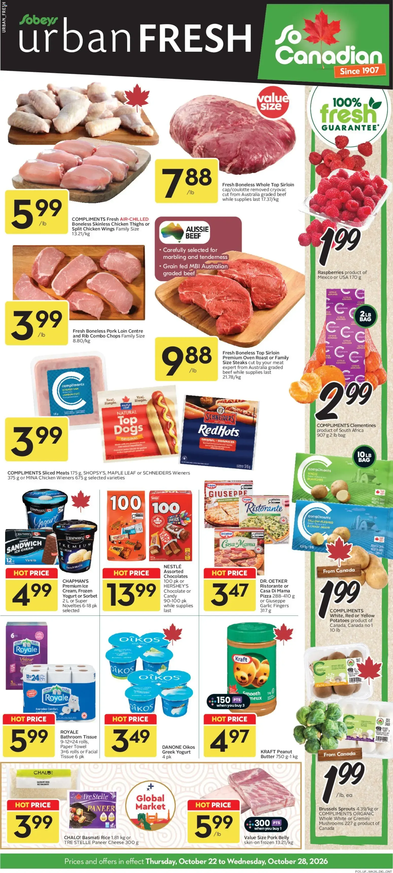 Sobeys weekly flyer / circulaire from Oct 22, 2026 > weekly specials & deals from October 22 to October 28 2026 - flyer page 1
