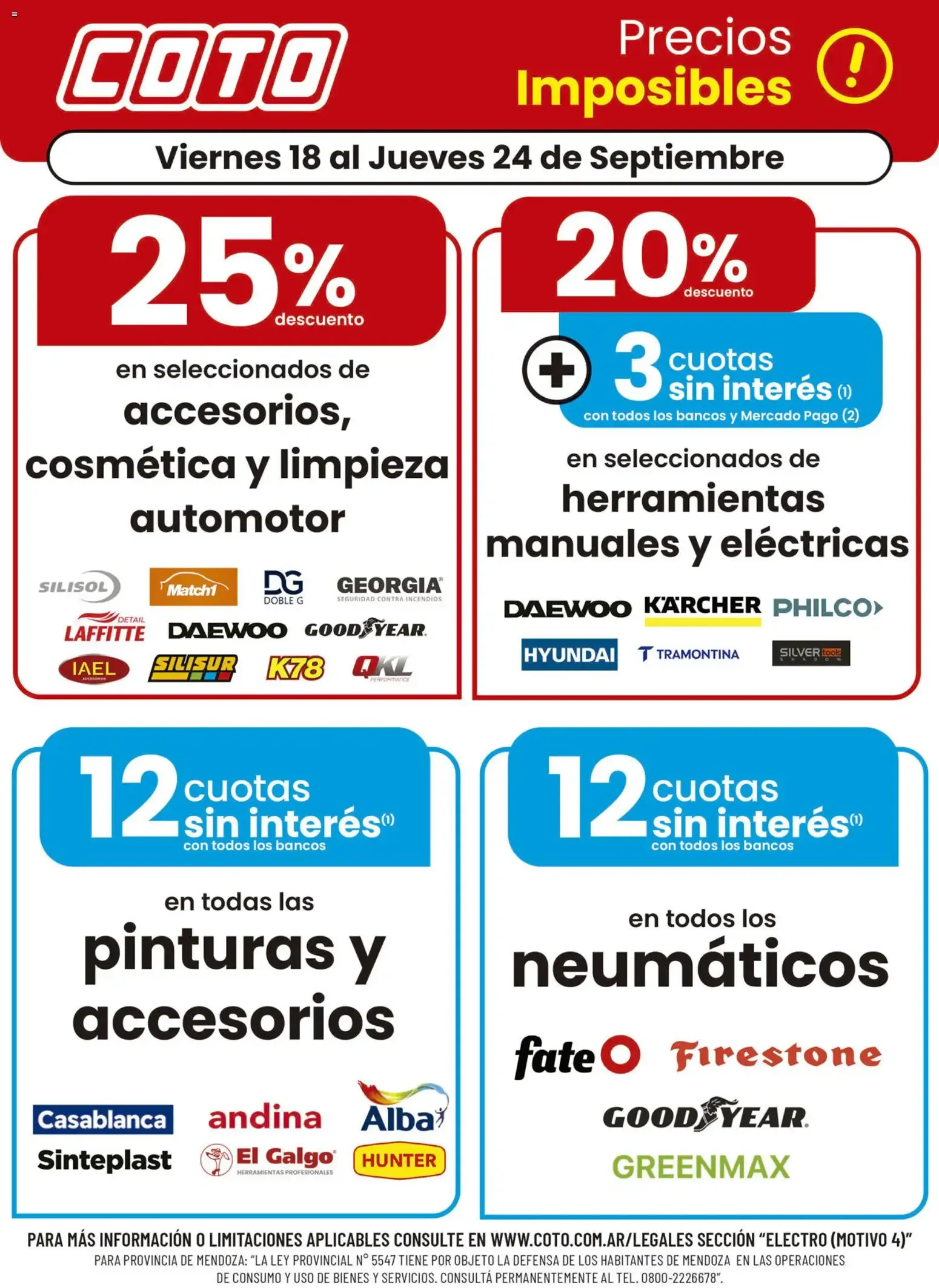 Ofertas de Coto - Precios Imposibles 18 de septiembre al 24 de septiembre 2026 - Página 1 del catálogo
