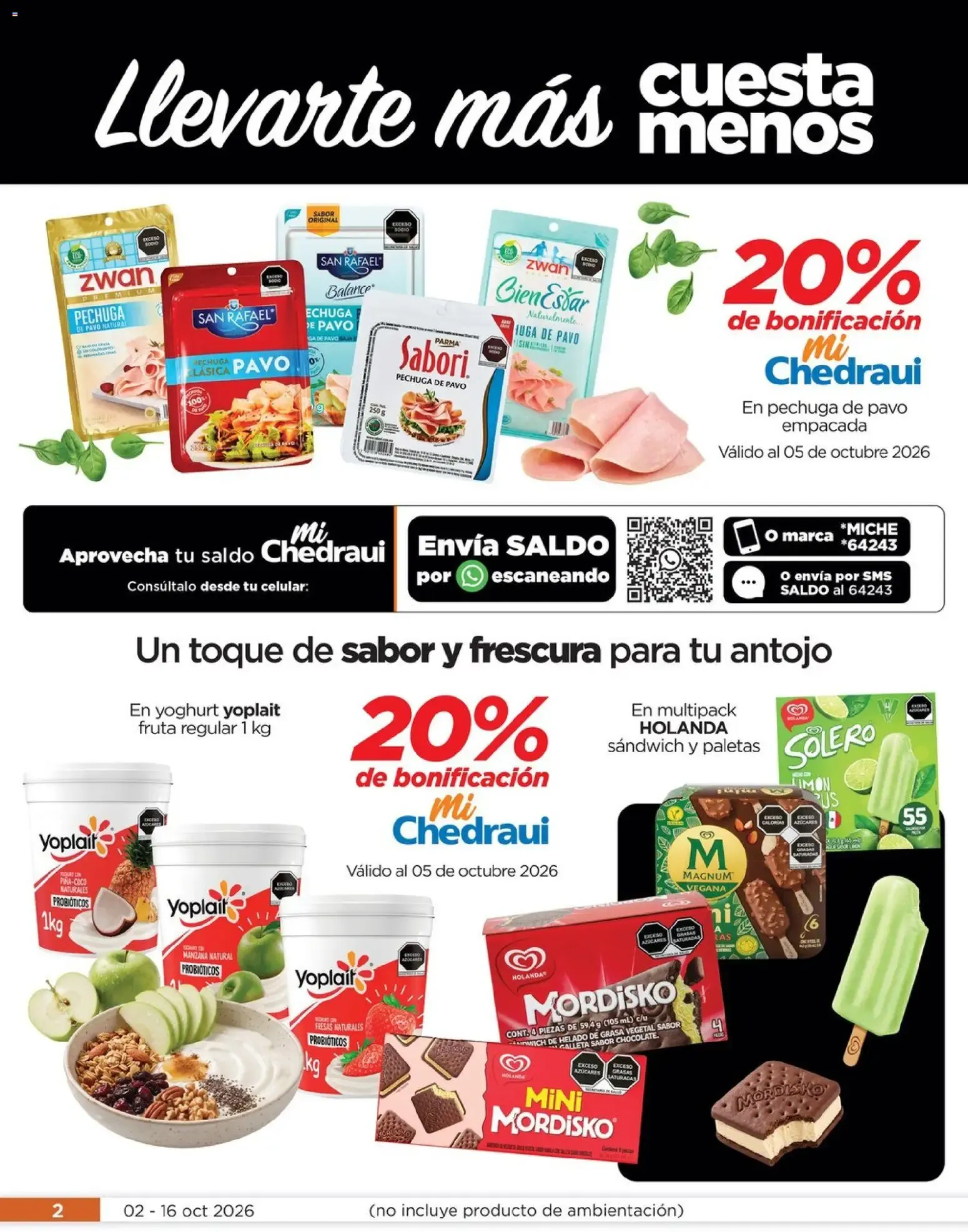 Catálogo de Chedraui folleto Llevarte más cuesta menos (02/10/2026 - 16/10/2026) - catálogo en línea 2 de octubre al 16 de octubre 2026 - Pagina 2