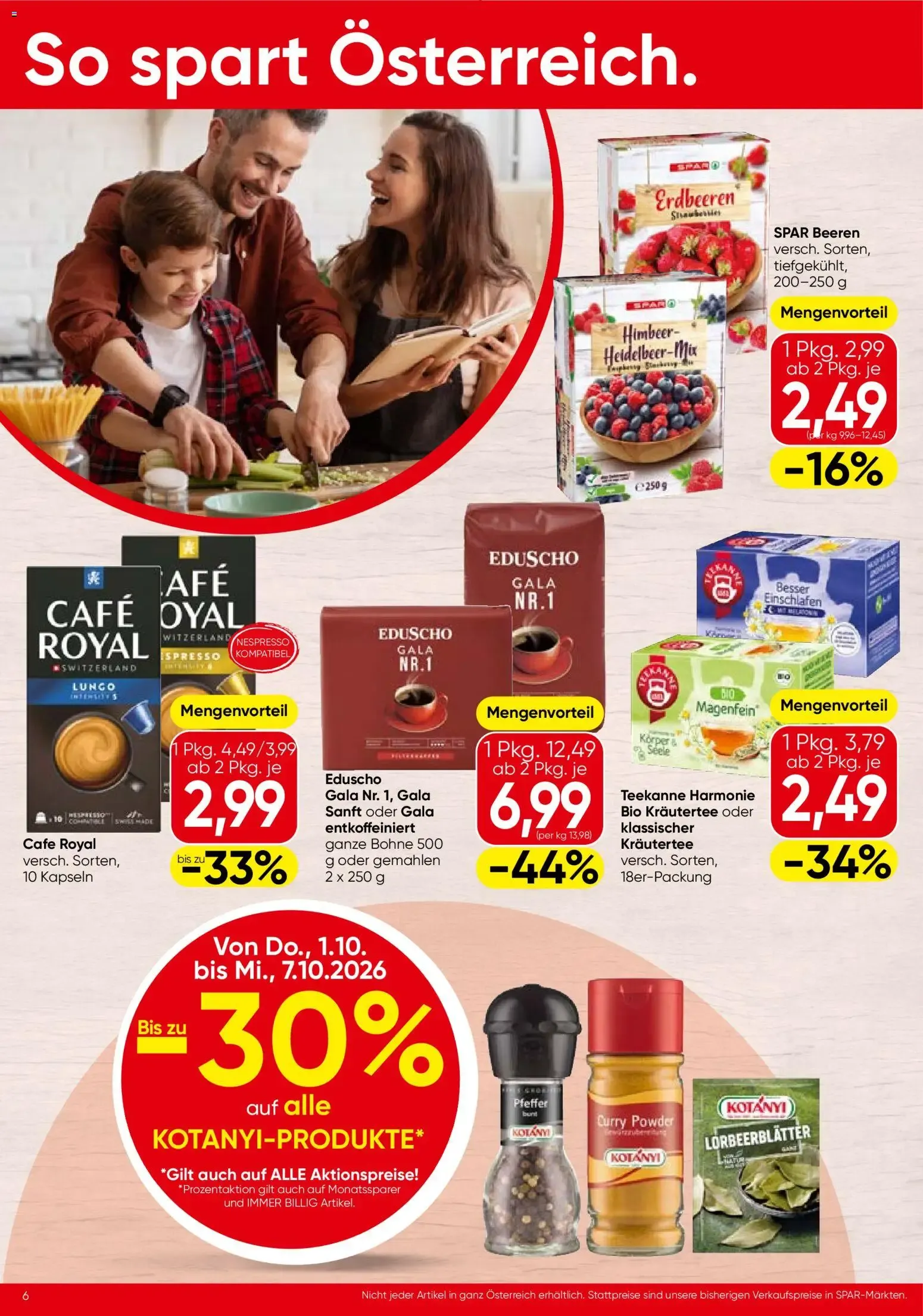 Spar Broschüre (01.10.2026) - Angebote und Prospekt von 1. Oktober bis 7. Oktober 2026 - Flugblätt seite  6