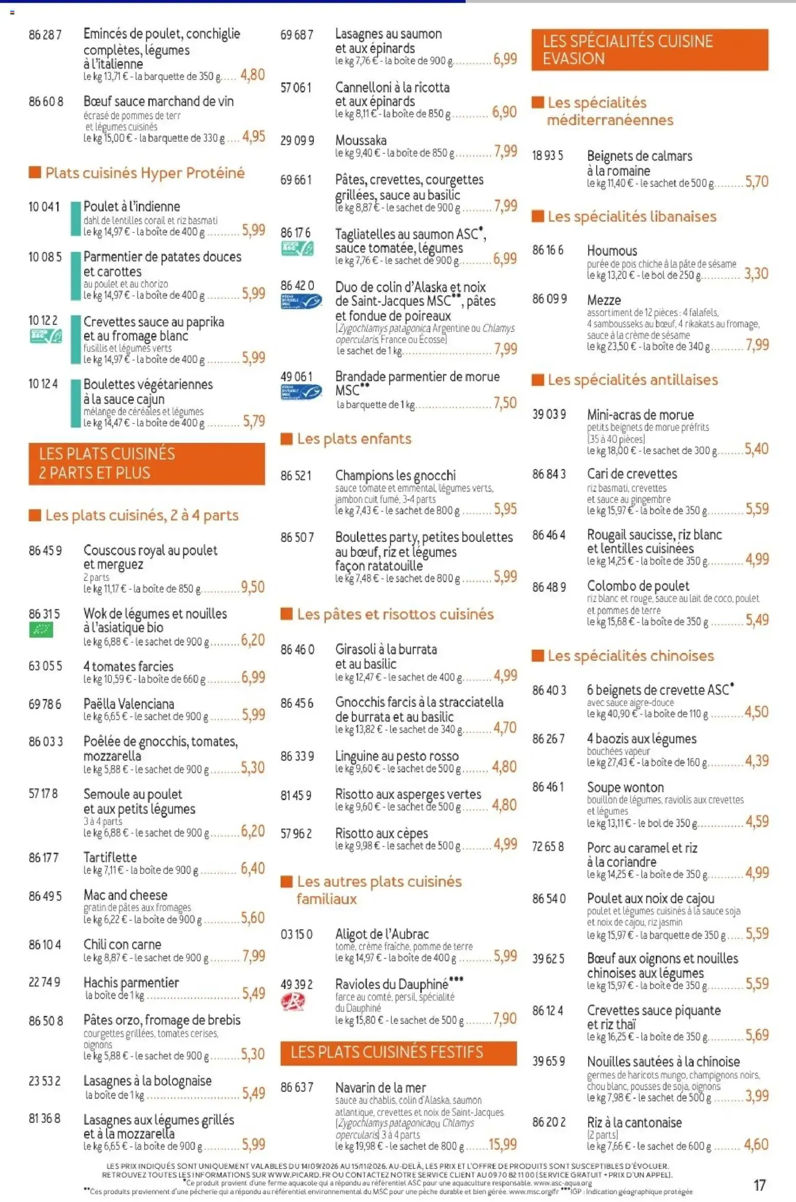 Picard - Catalogue Trimestriel à partir du 14/09/2026 - promo en ligne du 14 septembre au 15 novembre 2026 - Catalogue page 17