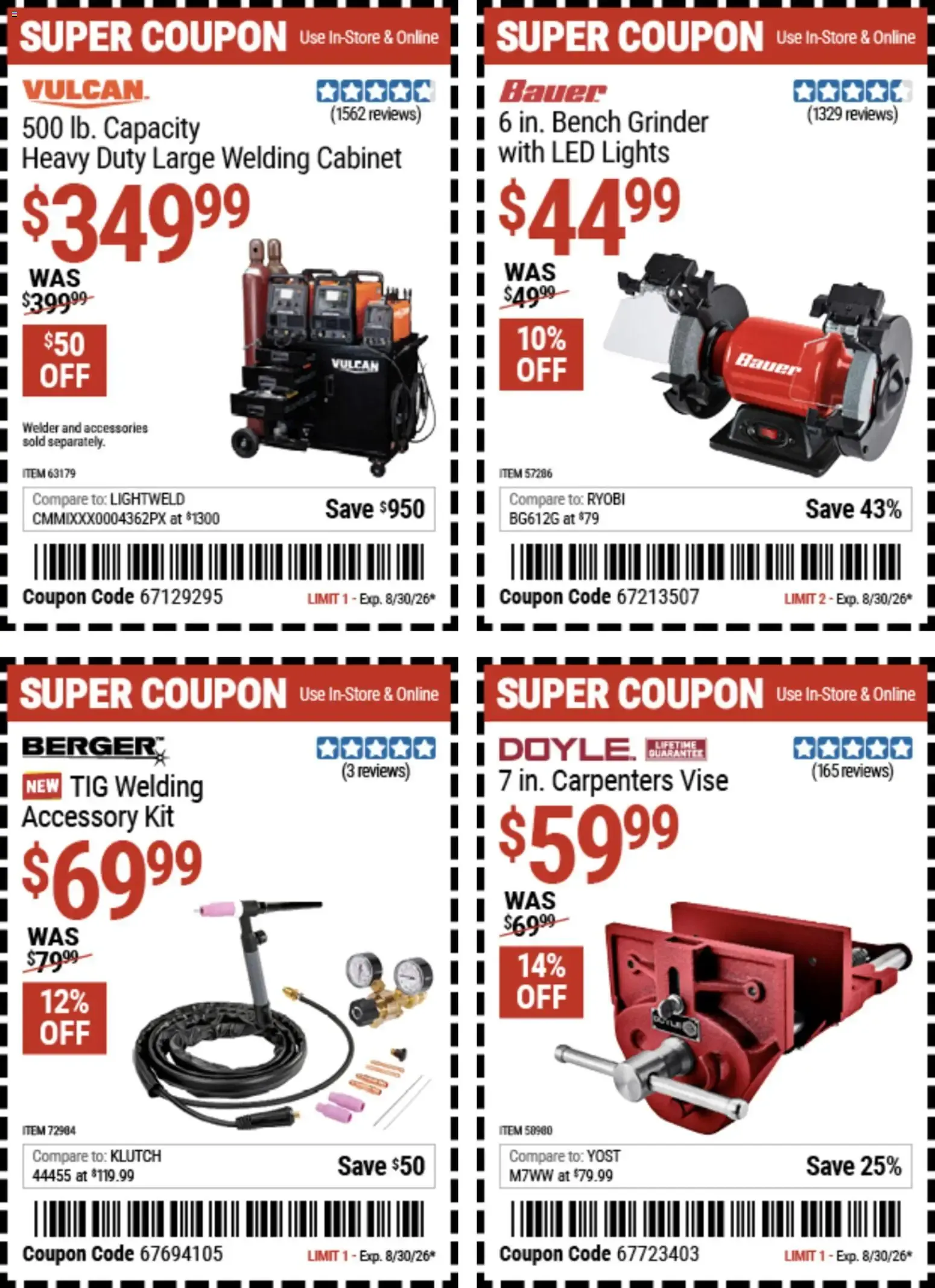 Weekly promotion Harbor Freight: Coupon Deals spanning from August 17 to August 30 2026 - Page 16 for Catalogue 365