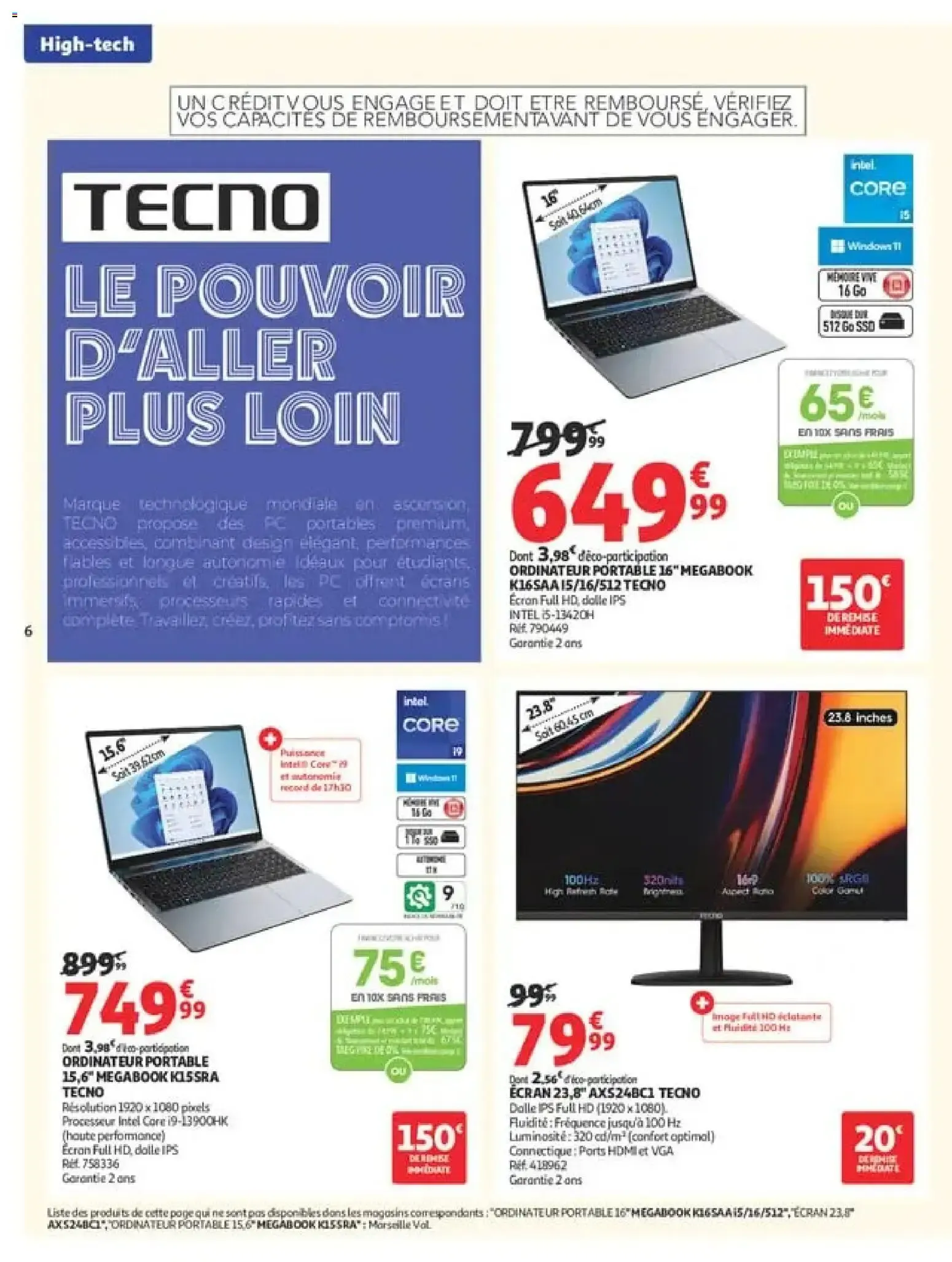 Auchan - Promos rentrée étudiants à partir du 18/08/2026 - promo en ligne du 18 août au 6 septembre 2026 - Catalogue page 6
