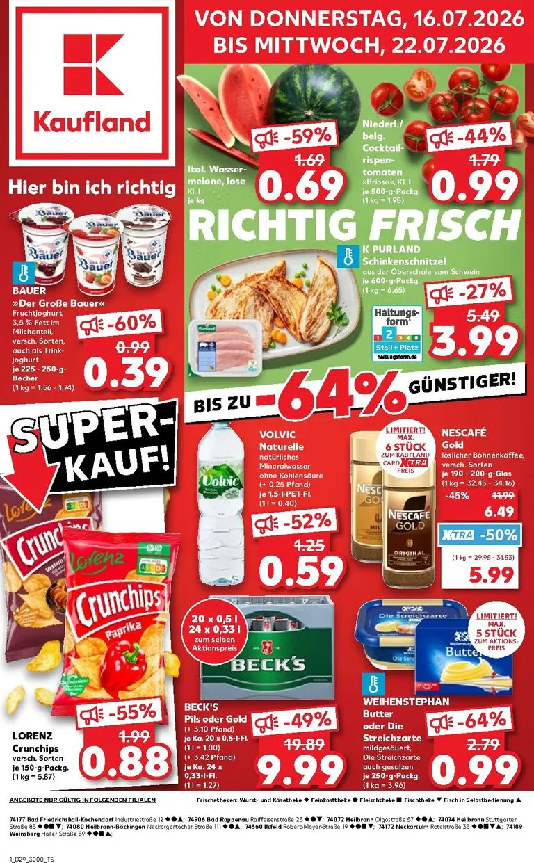 Kaufland Prospekt nächste Woche – von Donnerstag 16.07.2026 bis Mittwoch 22.07.2026