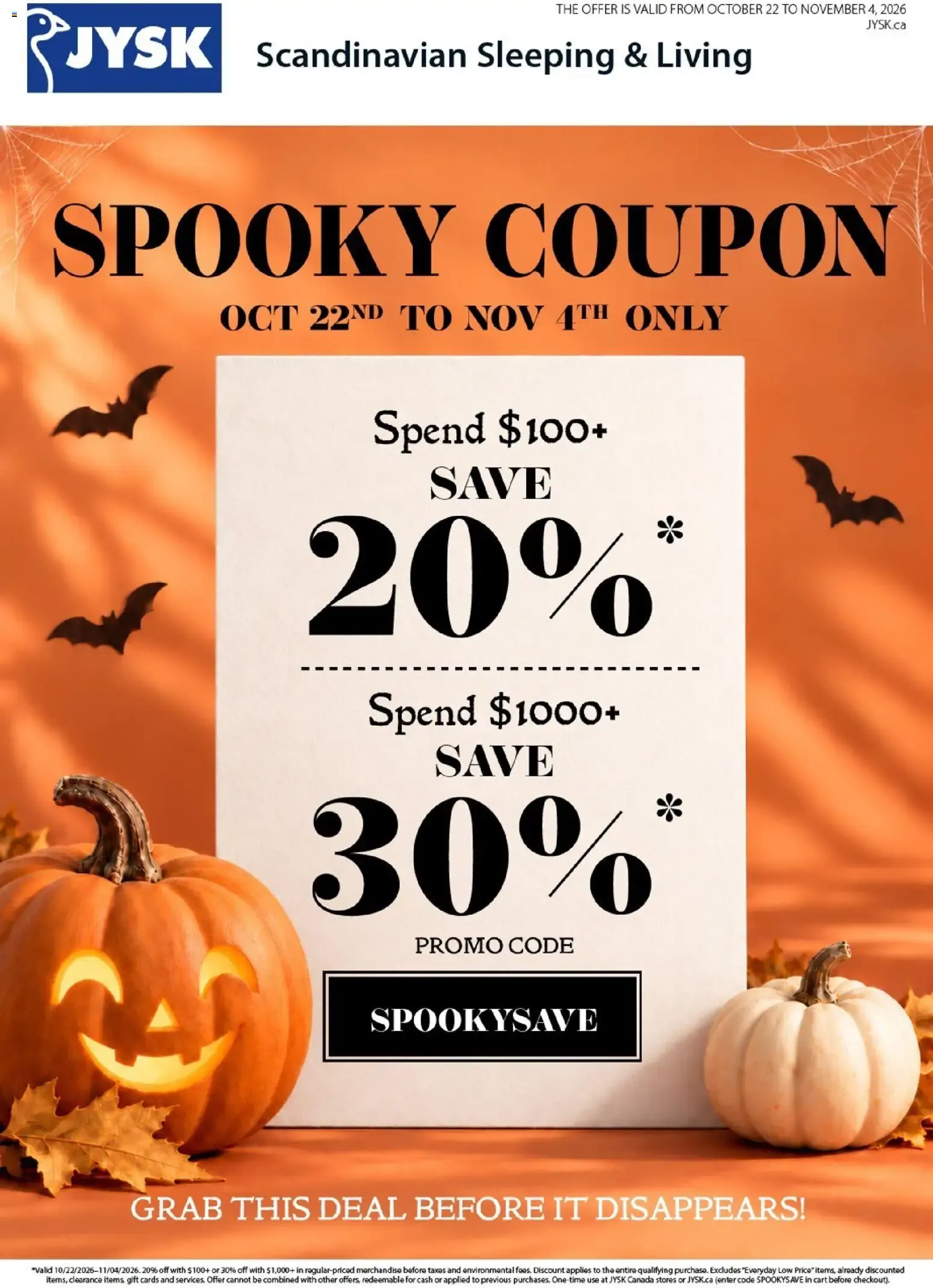 SPOOKY COUPON from October 22 to November 4 2026 - flyer page 1
