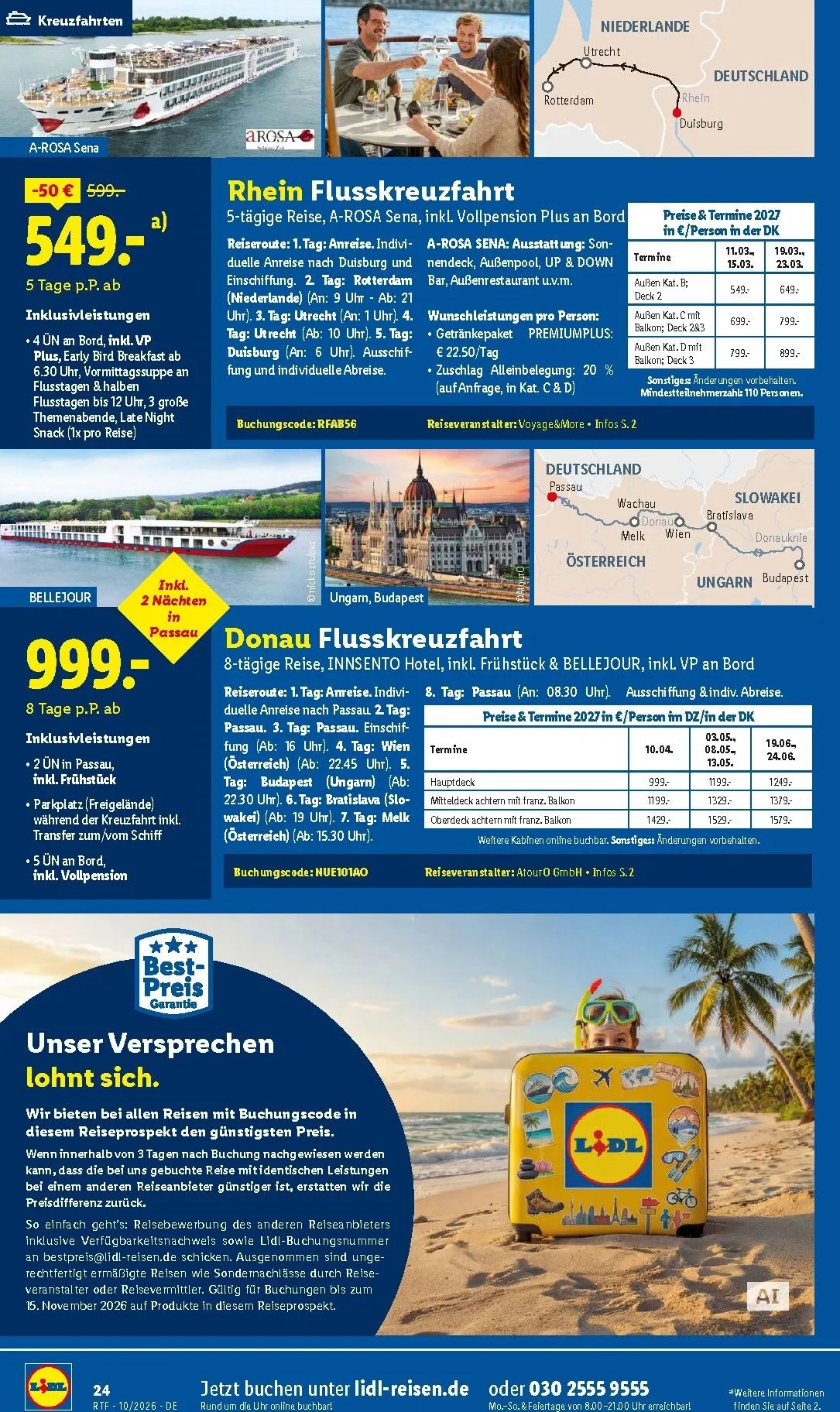 Lidl - Reise-Highlights Prospekt – von Mittwoch 14.10.2026 bis Sonntag 15.11.2026 von 14. Oktober bis 15. November 2026 - Prospekt seite 24