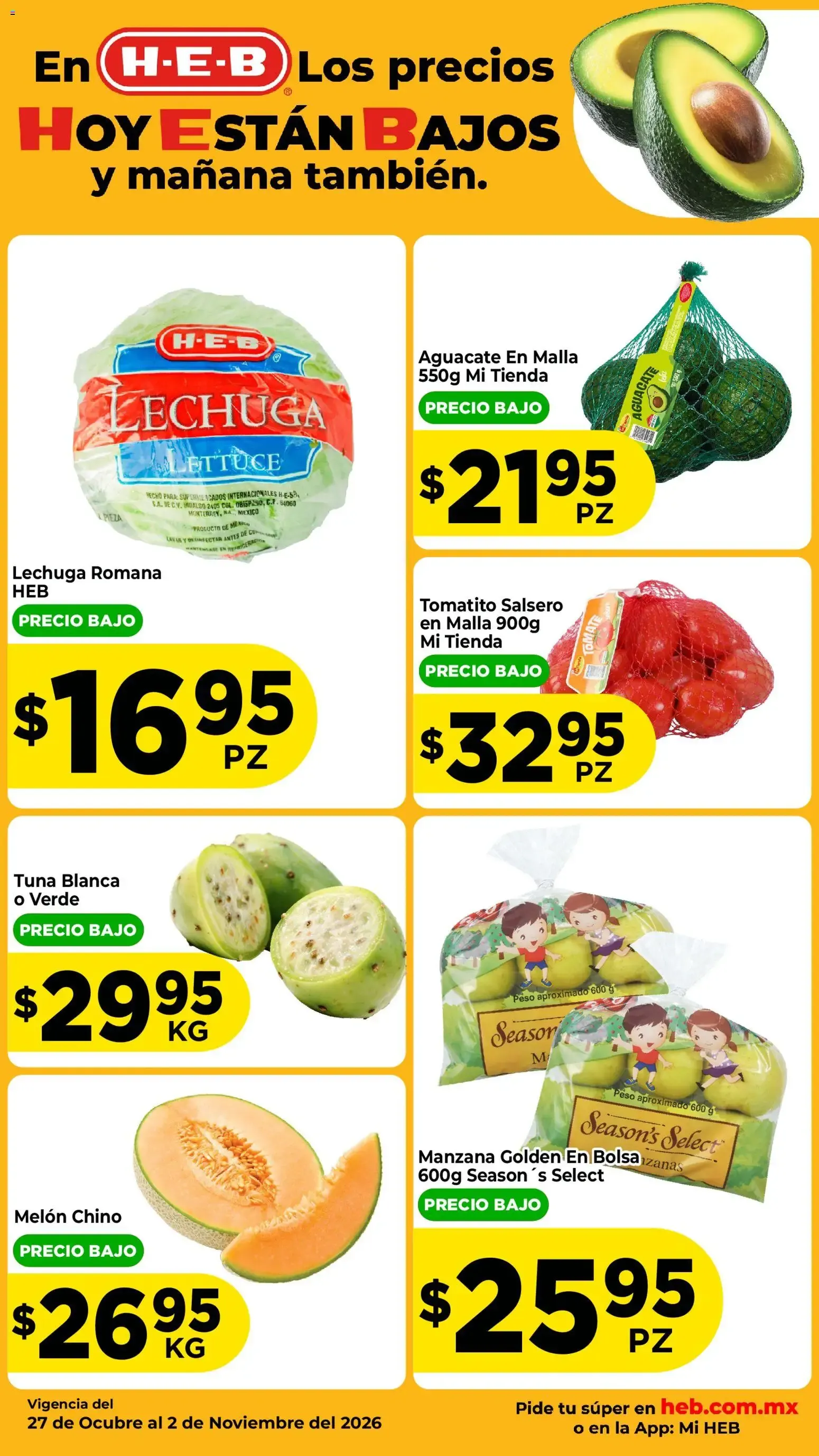 Catálogo de En H-E-B Los precios HOY ESTÁN BAJOS y mañana también. 27 de octubre al 29 de octubre 2026 - Pagina 2