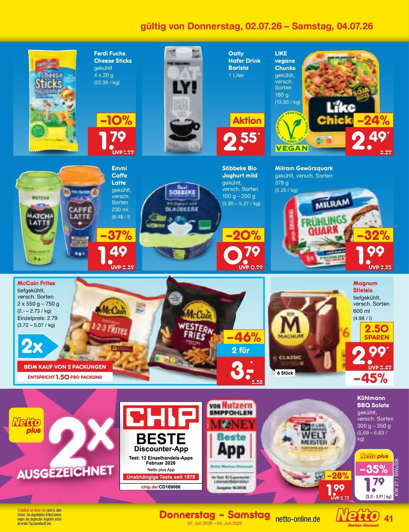 Netto Marken Discount - Sonderangebote Prospekt – von Montag 29.06.2026 bis Samstag 04.07.2026 von 29. Juni bis 4. Juli 2026 - Prospekt seite 60