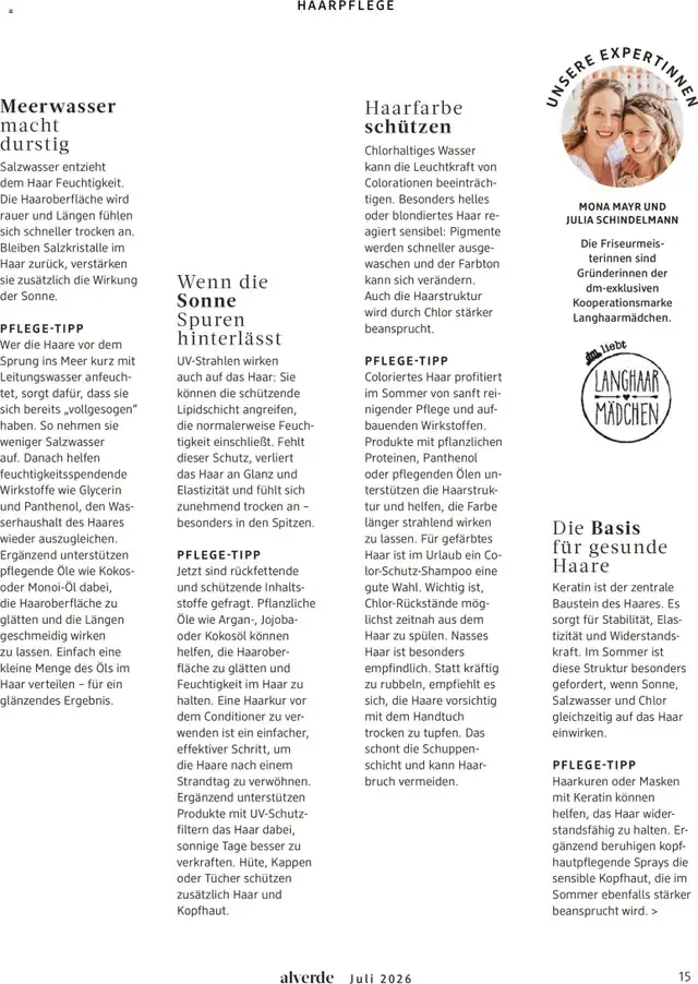 dm Magazin alverde - Mit Mission bei Miss Germany von 1. Juli bis 31. Juli 2026 - Prospekt seite 15
