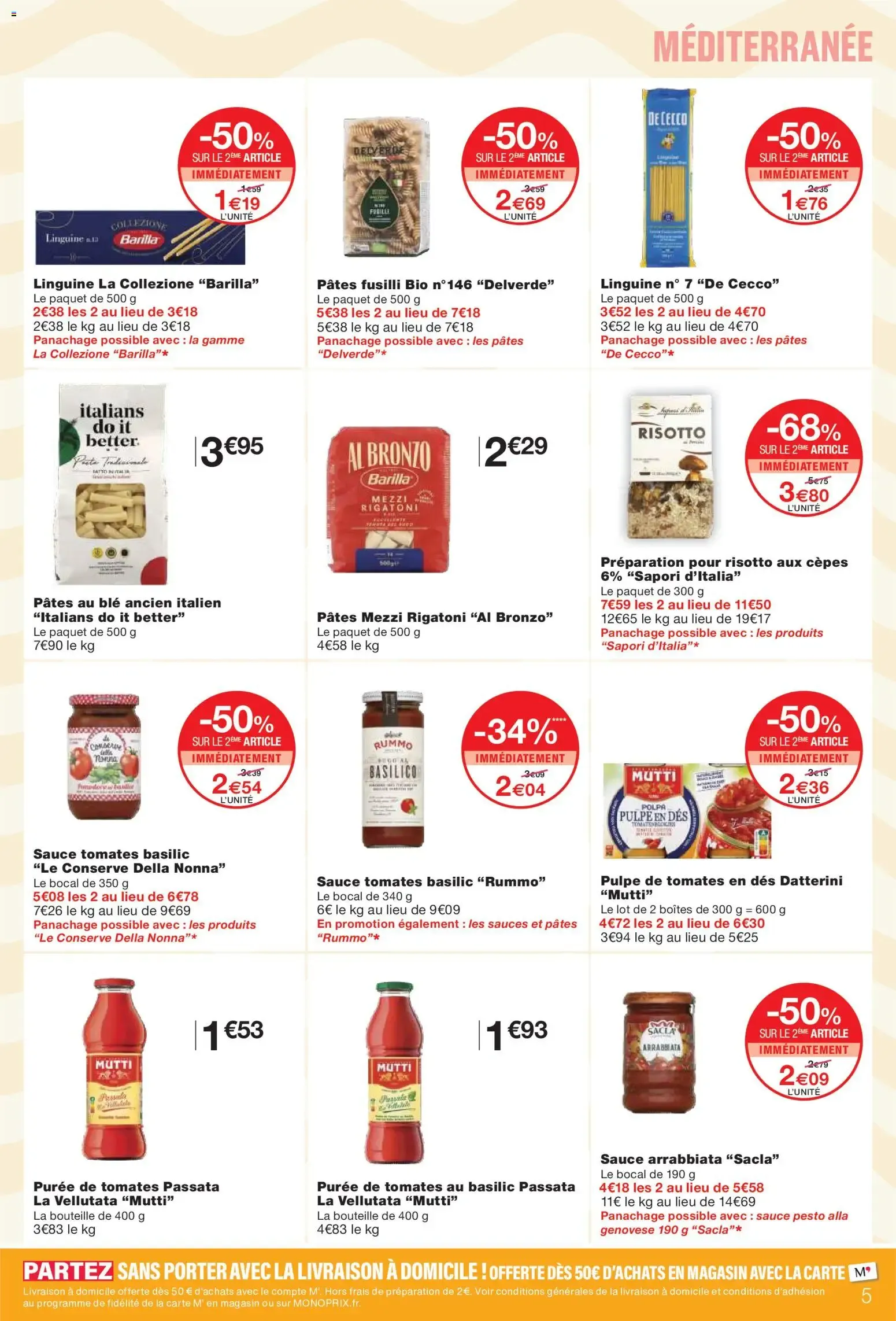 Monoprix: Hasta -50% en el 2do producto de una selección de productos mediterráneos du 2 juin au 14 juin 2026 - Catalogue page 5