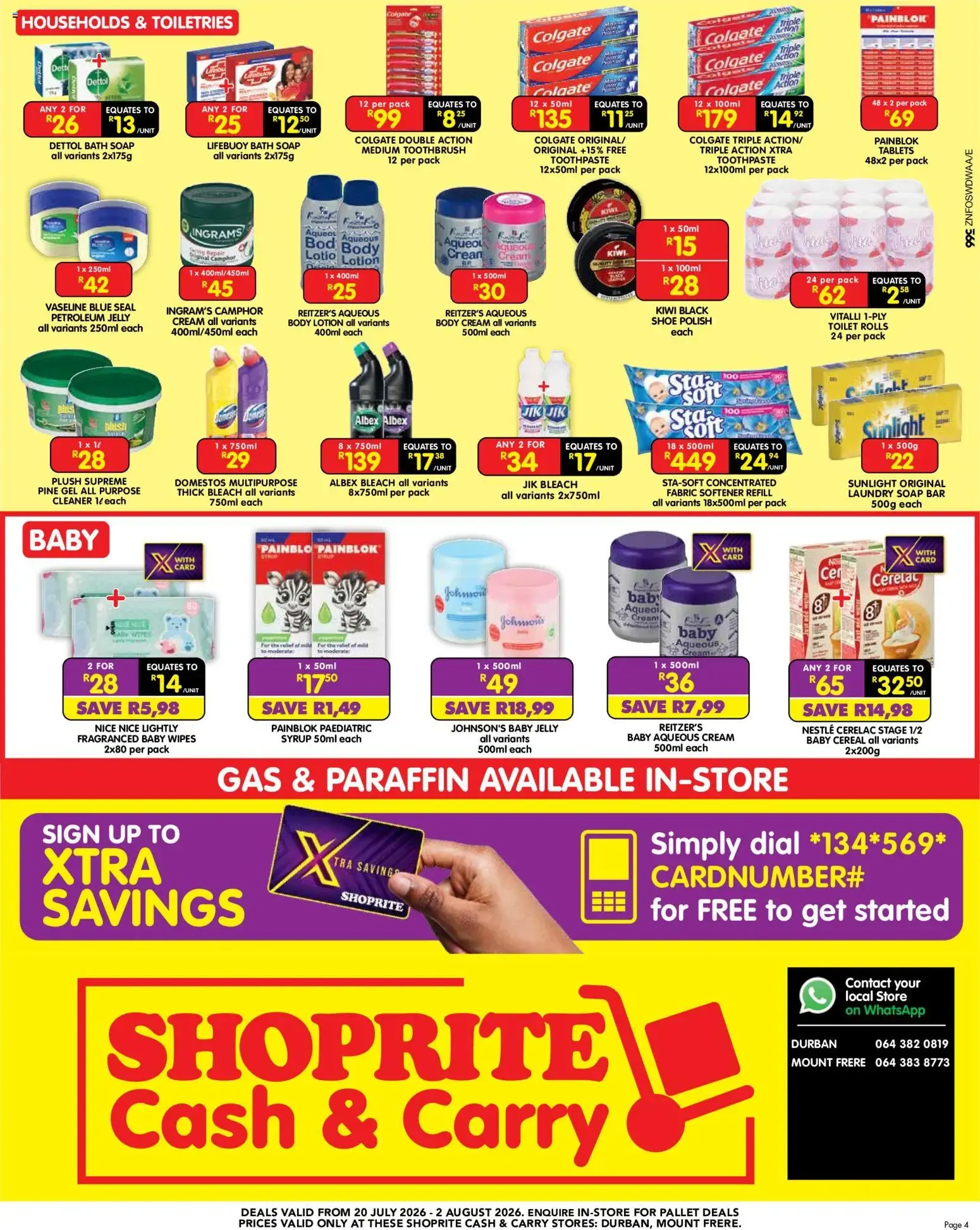 Shoprite Cash & Carry - Load Up for Less from 20 July to 2 August 2026 - Catalogue Page 4