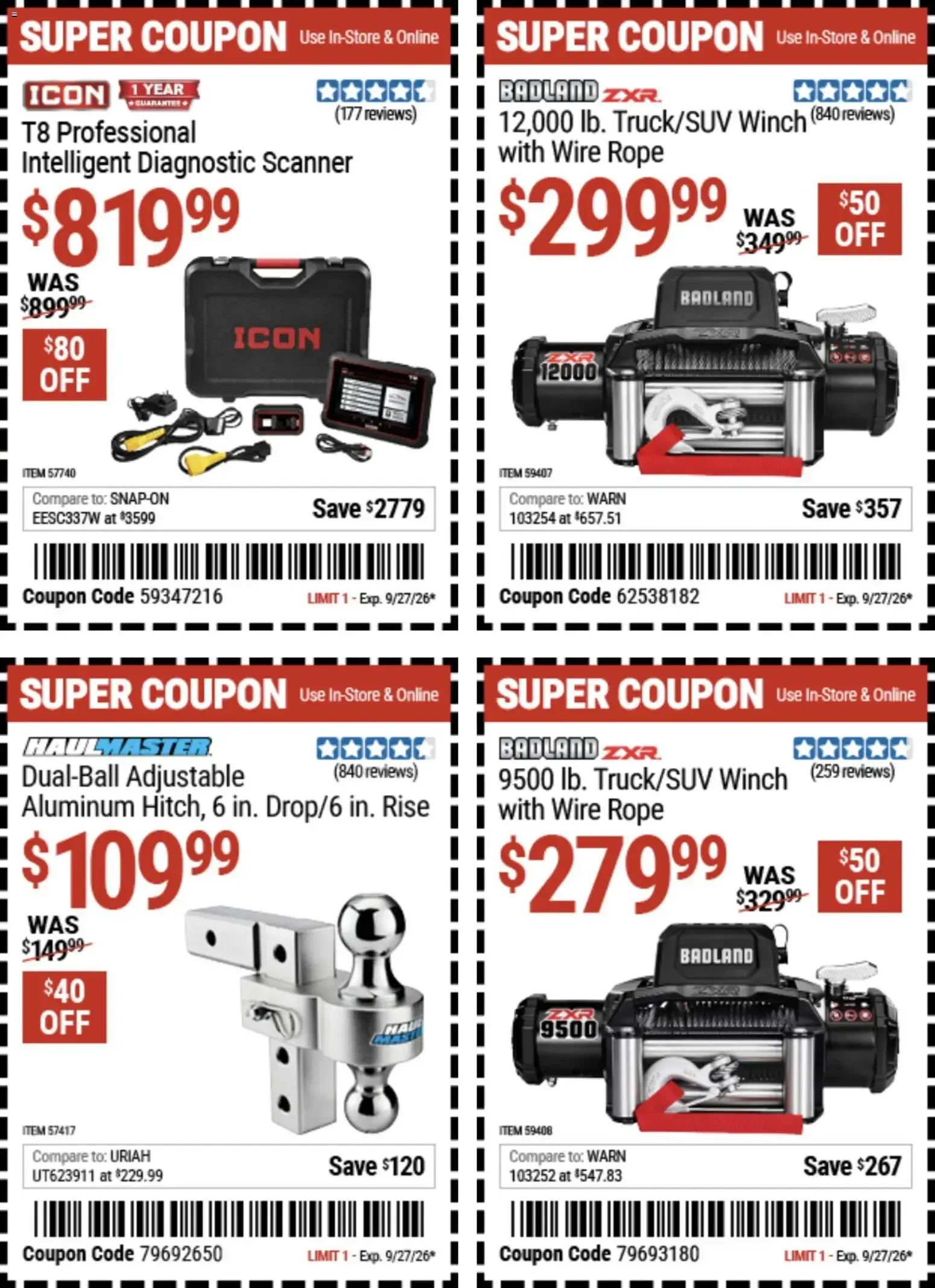 Weekly ad Harbor Freight Weekly Ad (09/14 - 09/27 2026) - Flyer from September 14 to September 27 2026 - Page 3
